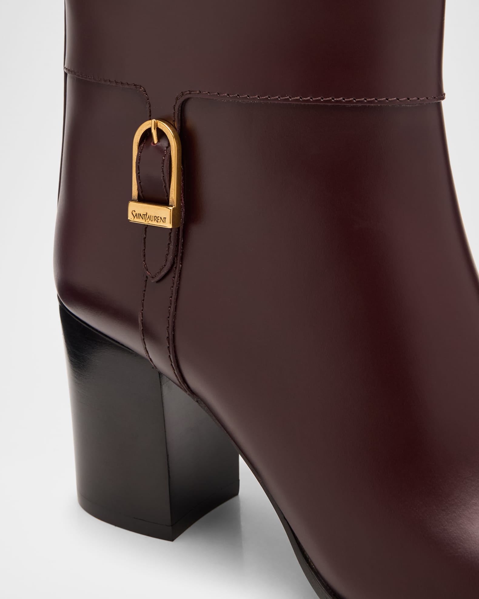 Saint Laurent Julia 75 Knee-High Leather Boots | Neiman Marcus