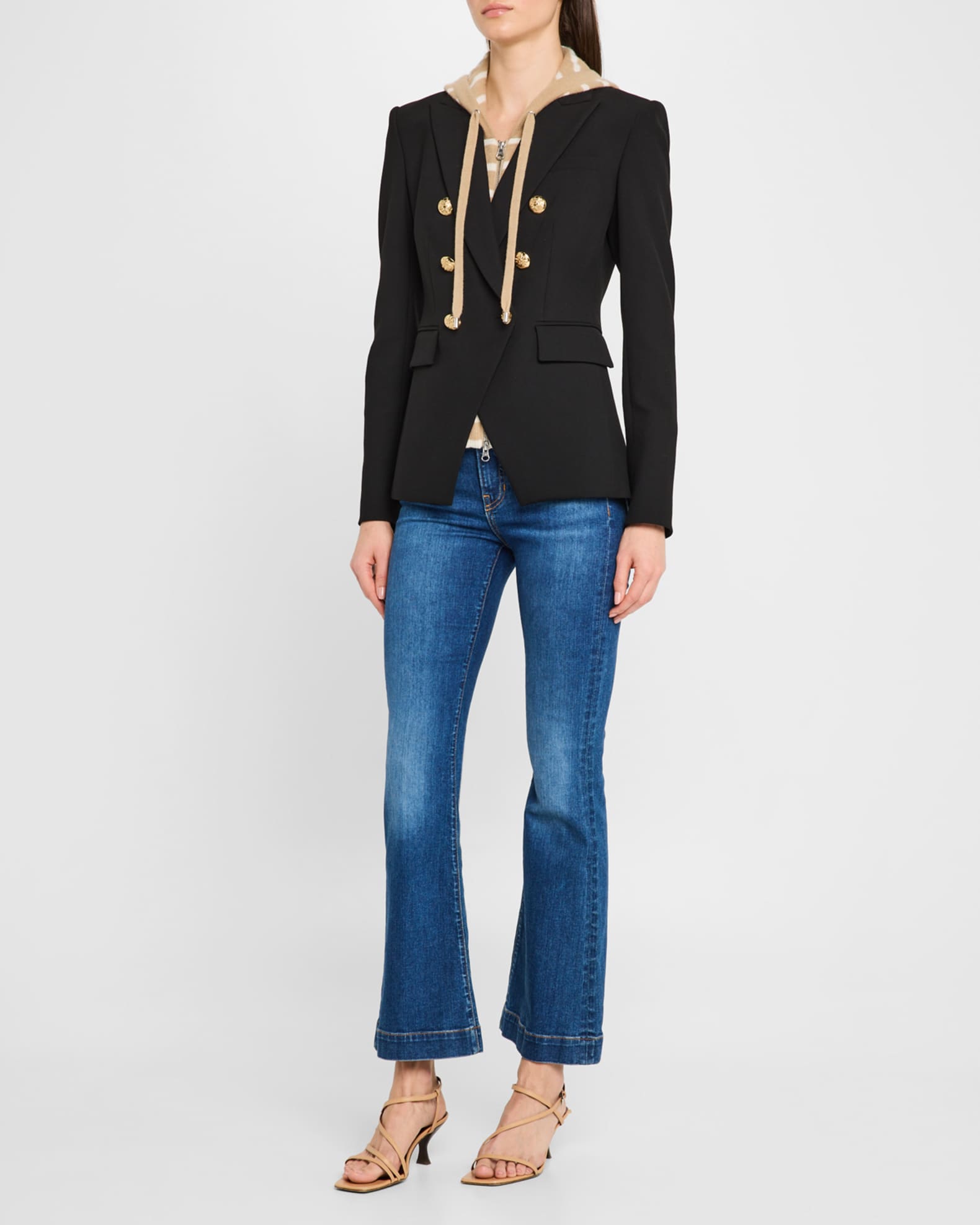 Stripe Cashmere Hoodie Dickey 1