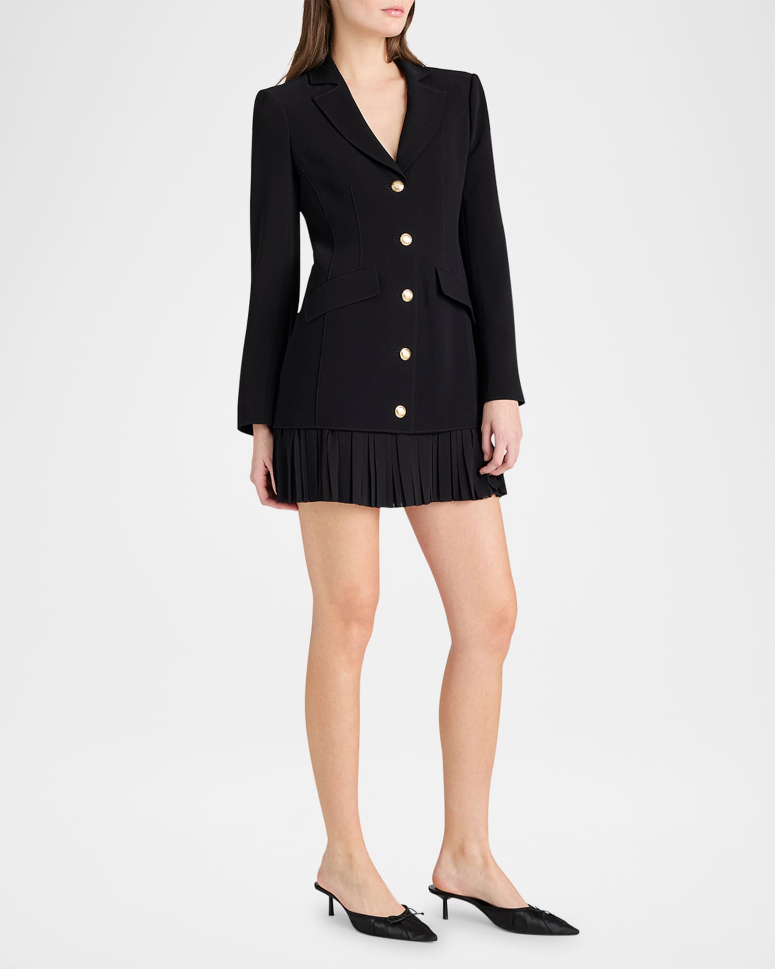 Regan Long-Sleeve Mini Dress 1