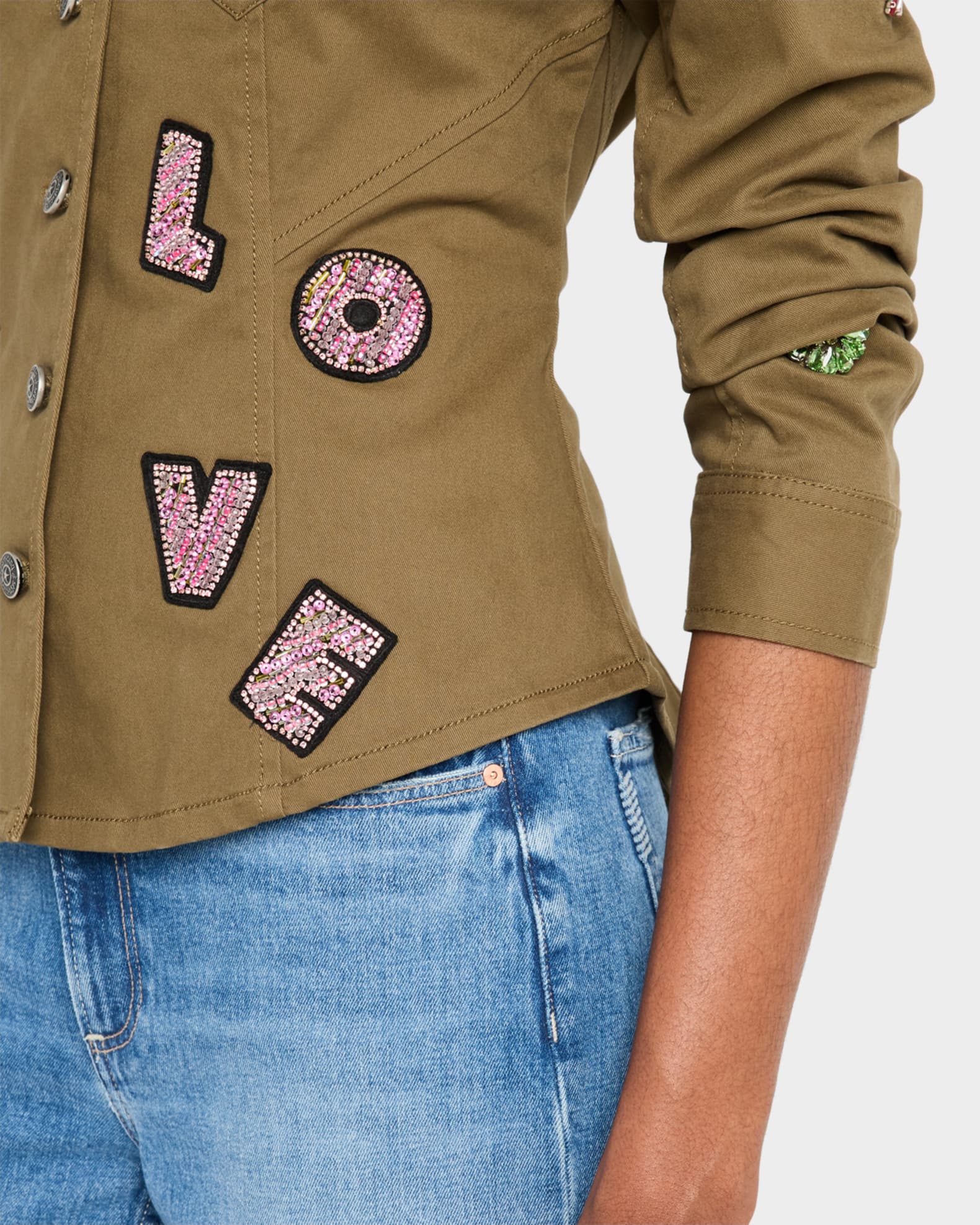 Cinq a Sept Canyon Ditsy Love Scrunched Jacket | Neiman Marcus