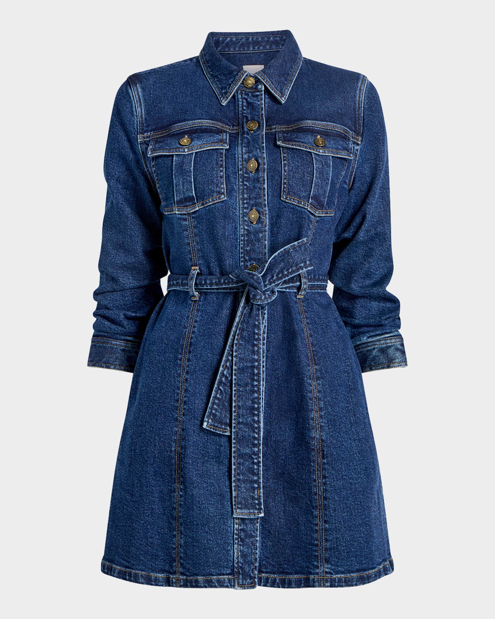 Clea Denim Shirtdress 0