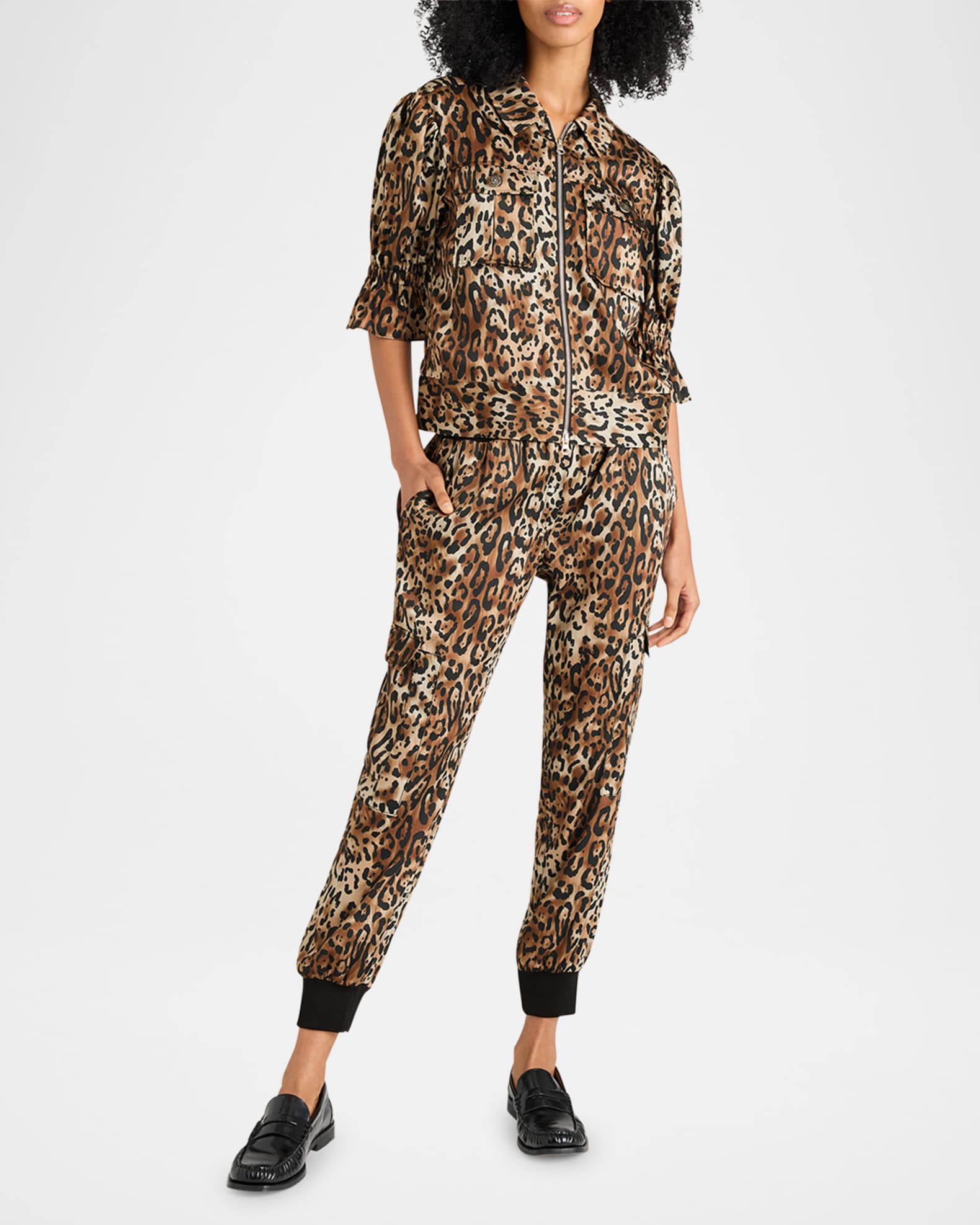 Giles Leopard-Print Pants 1