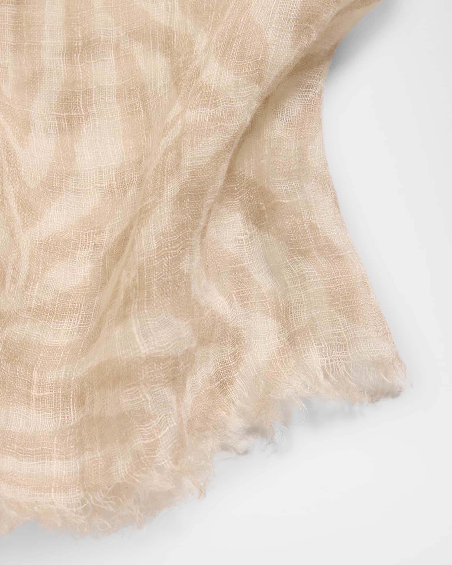 Zebra-Print Linen Scarf - Thumbnail 2