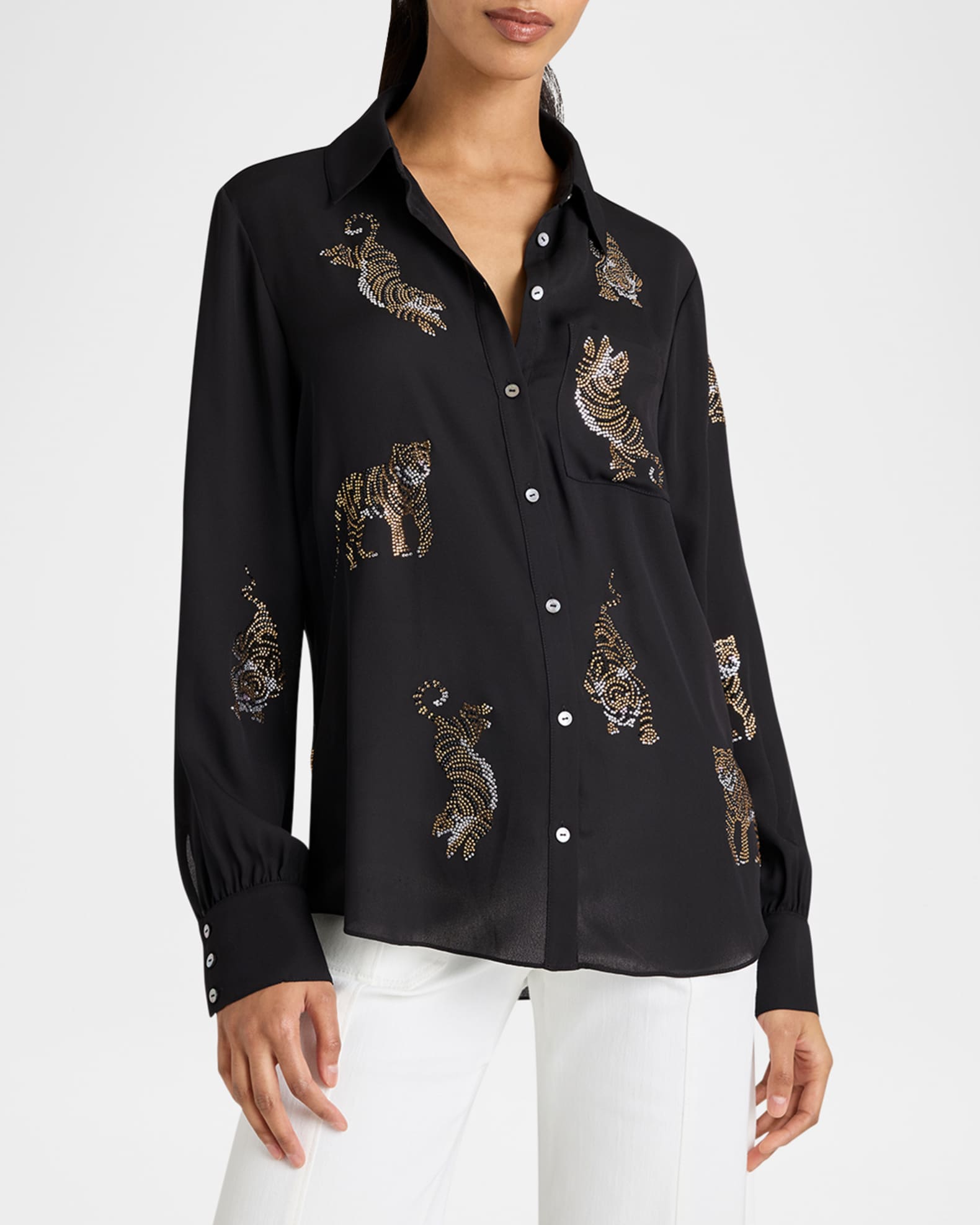 Blanche Le Tiger Long-Sleeve Top 1