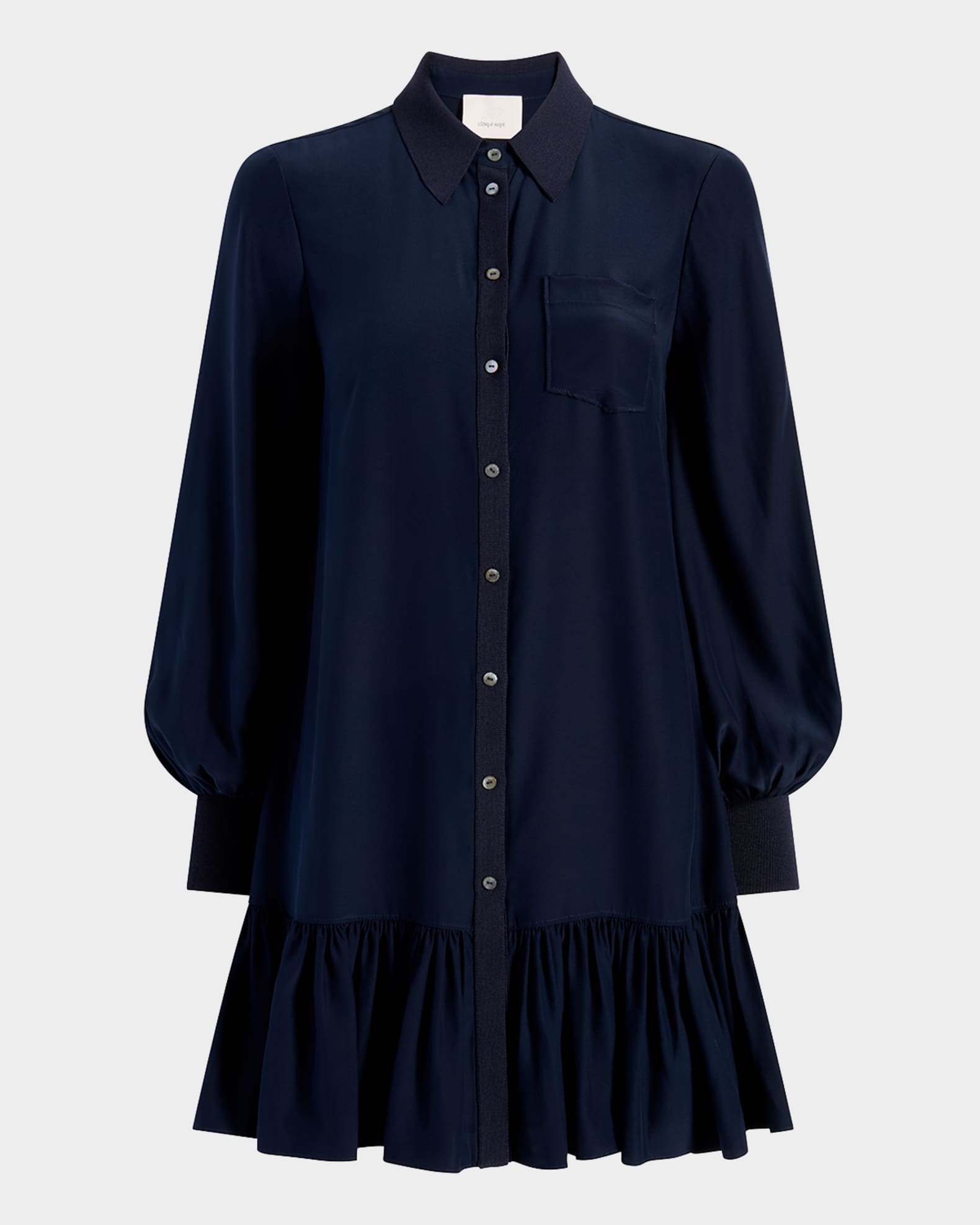 Lelaina Long-Sleeve Shirtdress 0
