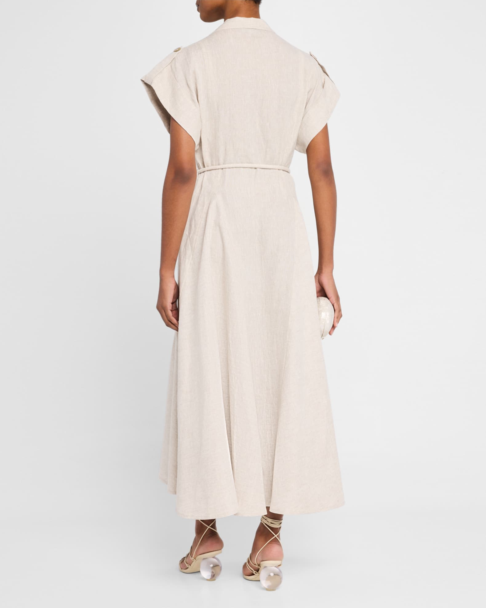 Guayaba Linen Maxi Shirtdress