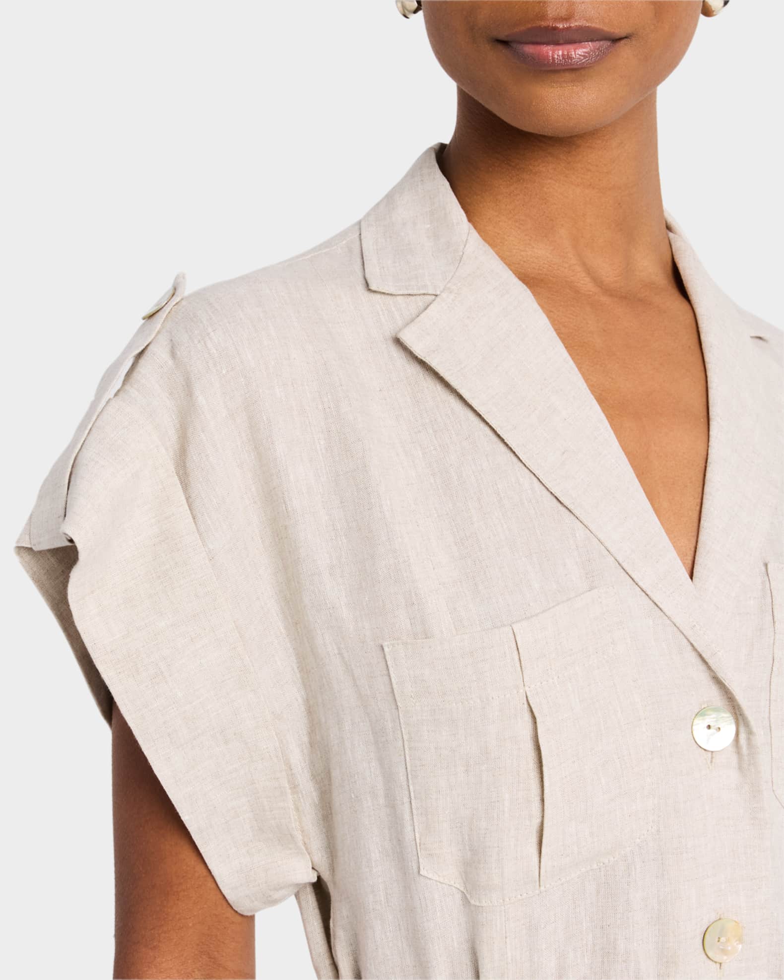 Guayaba Linen Maxi Shirtdress