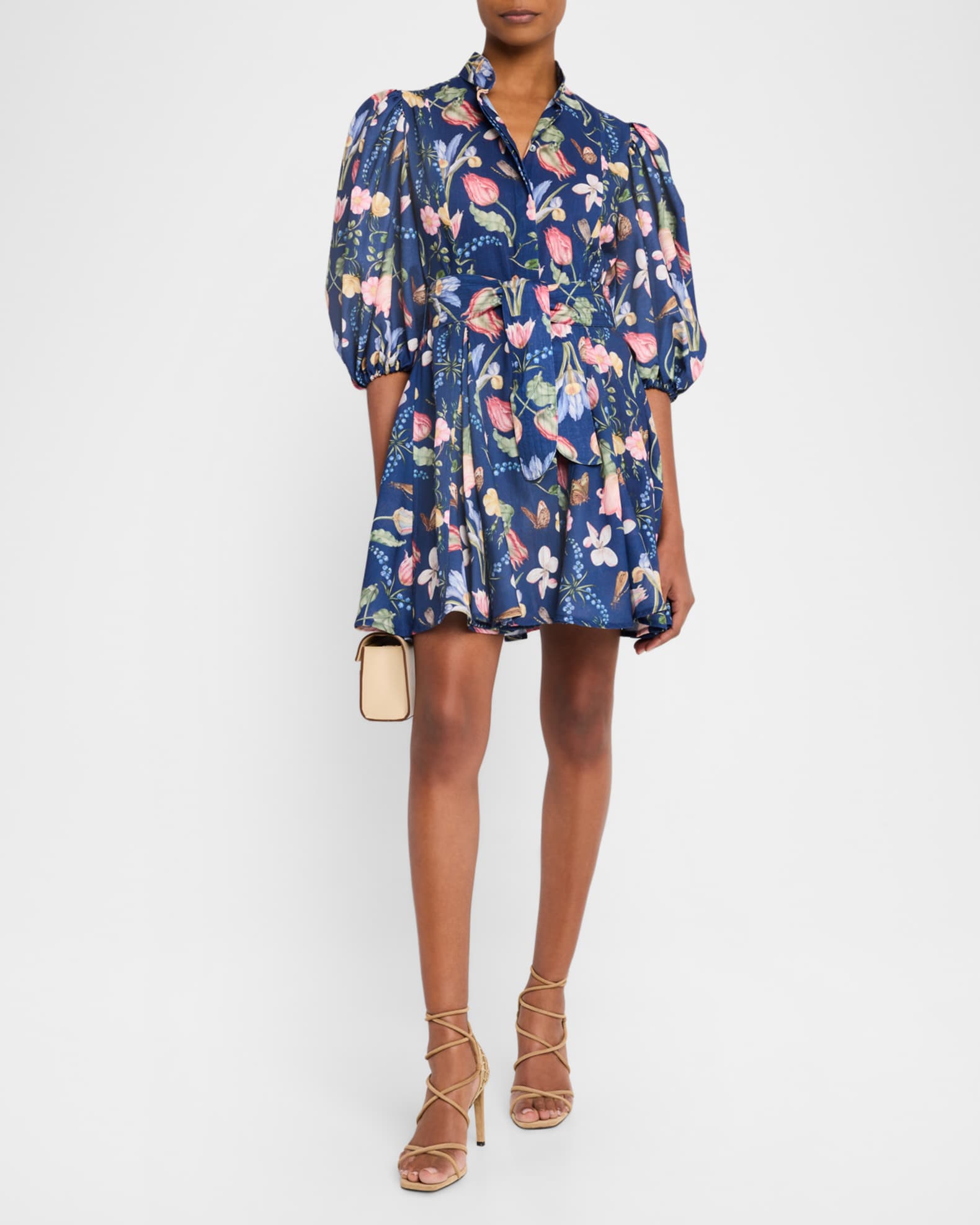 Bromelia Linen Mini Shirtdress