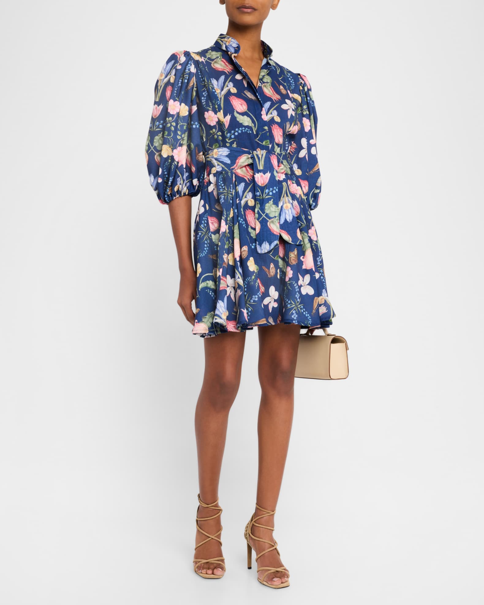 Bromelia Linen Mini Shirtdress