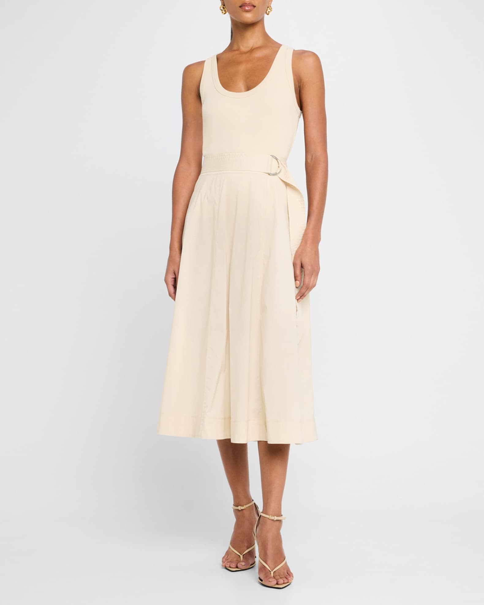 Facia Belted A-Line Midi Skirt 1