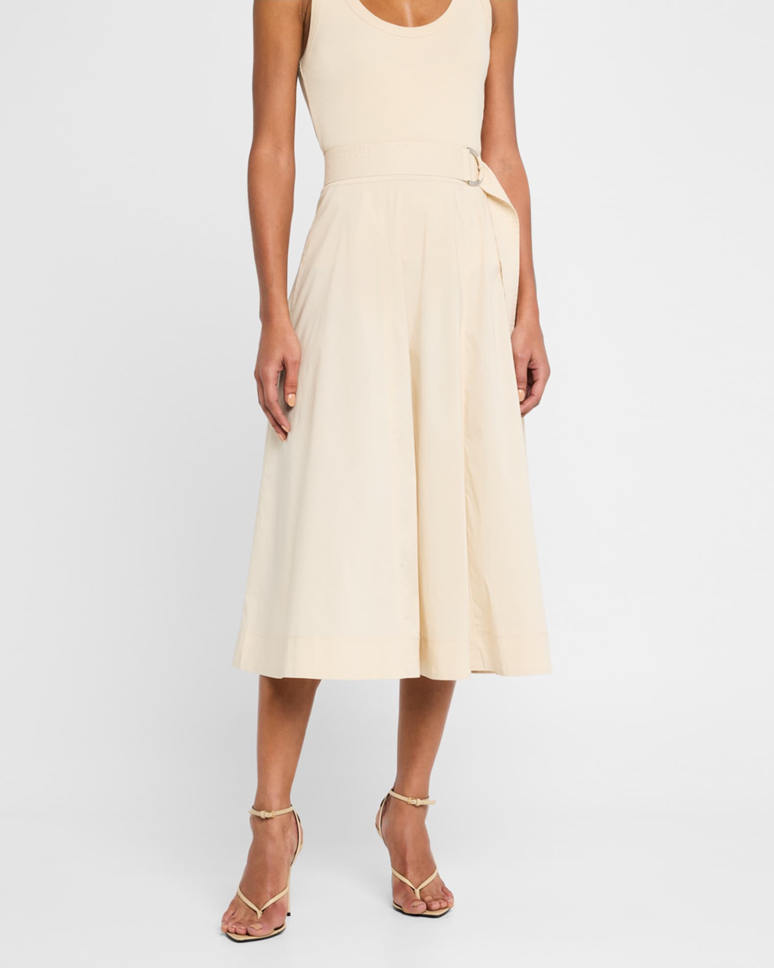Veronica Beard Hoffman Belted Skirt