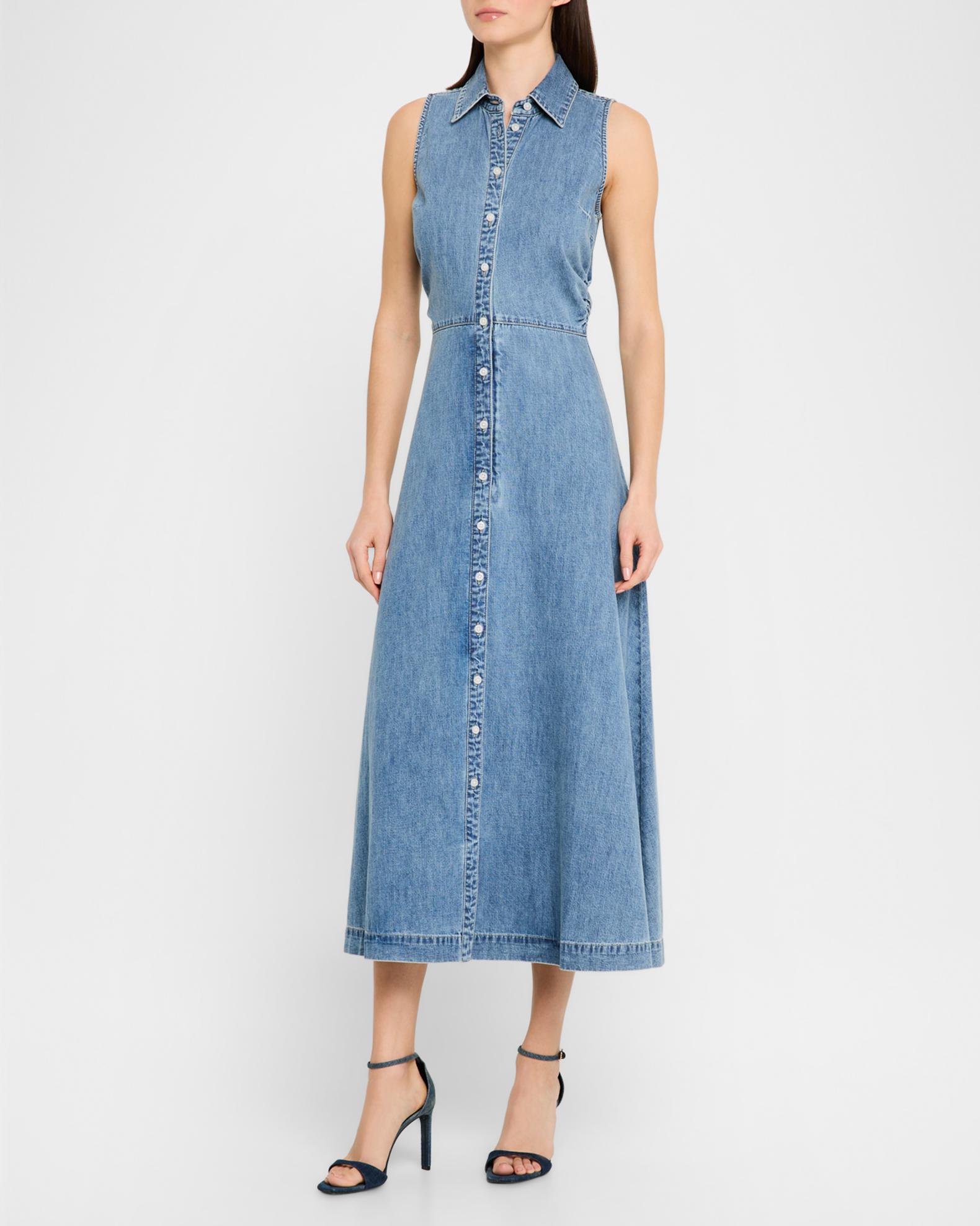 veronica beard leone denim dress Veronica Beard Jean Loreta Dress