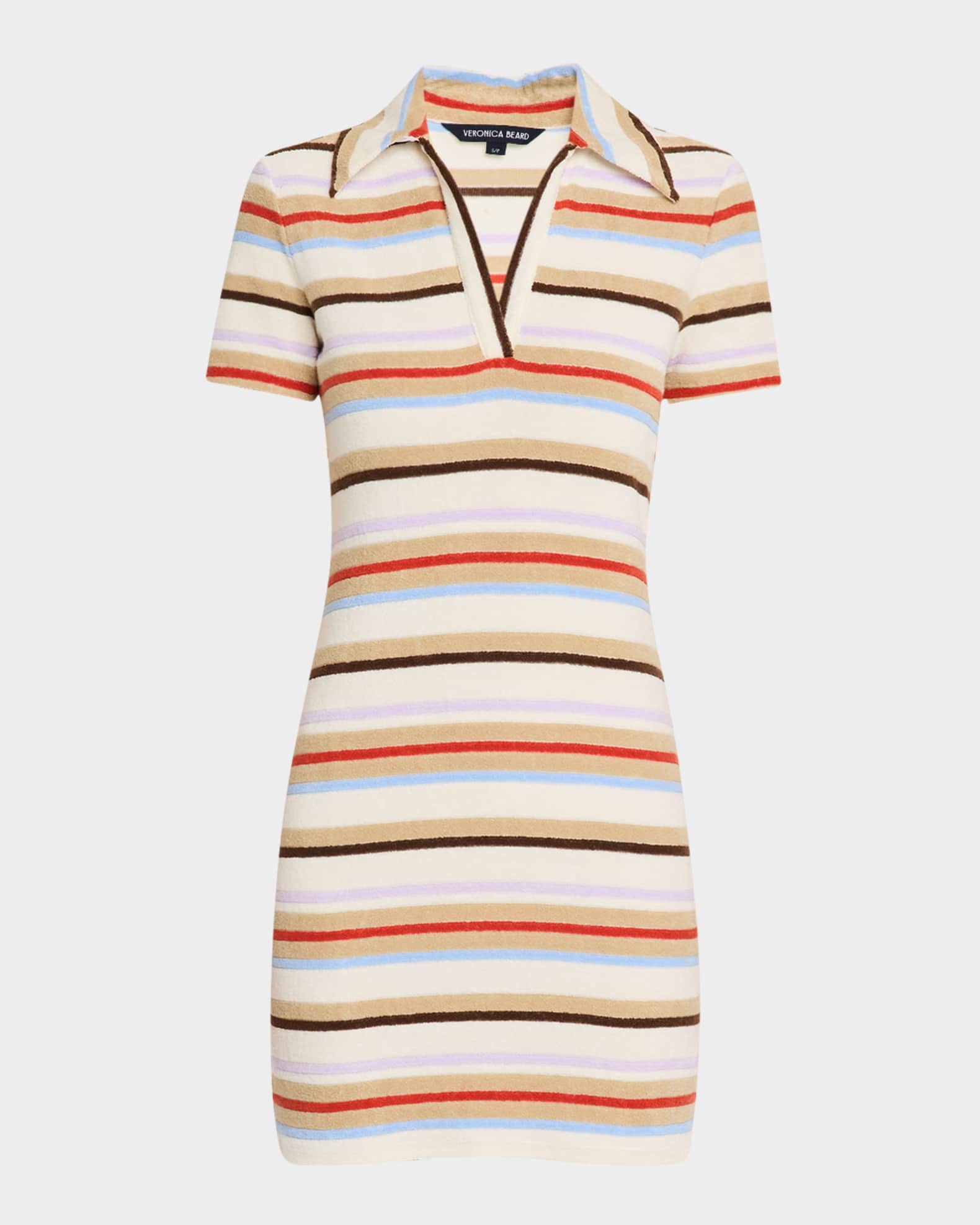 Bailey Stripe Short-Sleeve Polo Dress 0