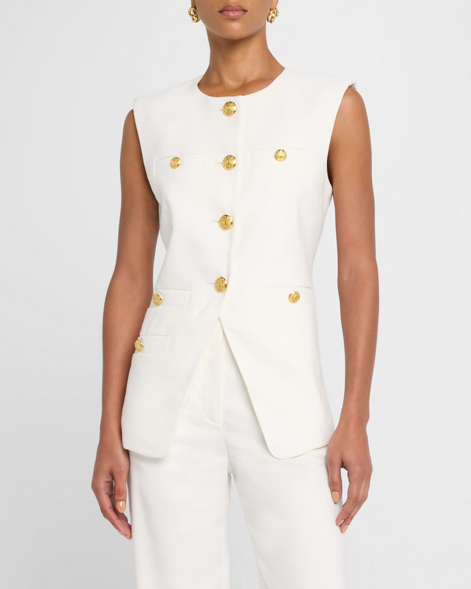 Veronica Beard Tamara Tailored Vest | Neiman Marcus