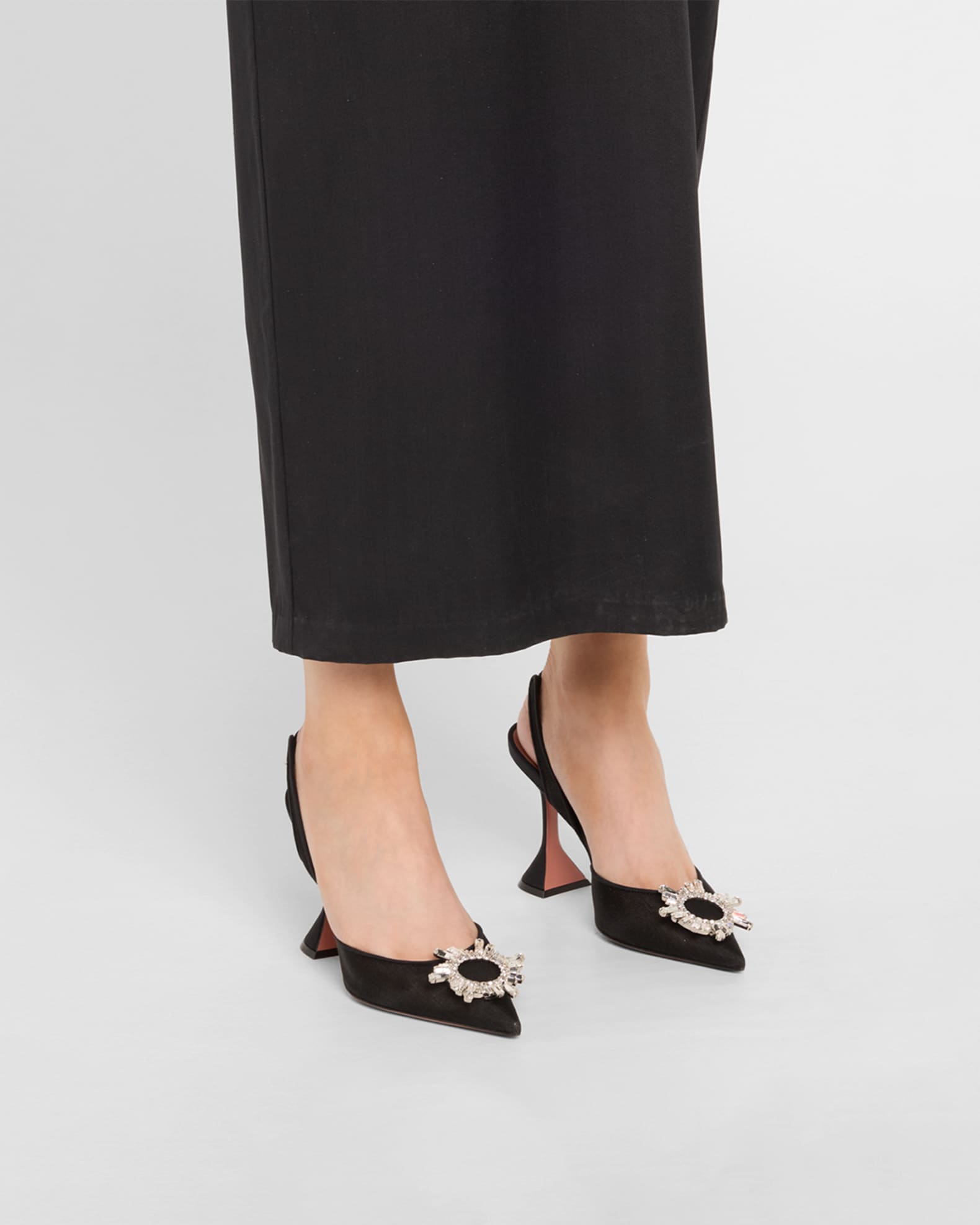 Begum Mesh Ornament Slingback Pumps 1