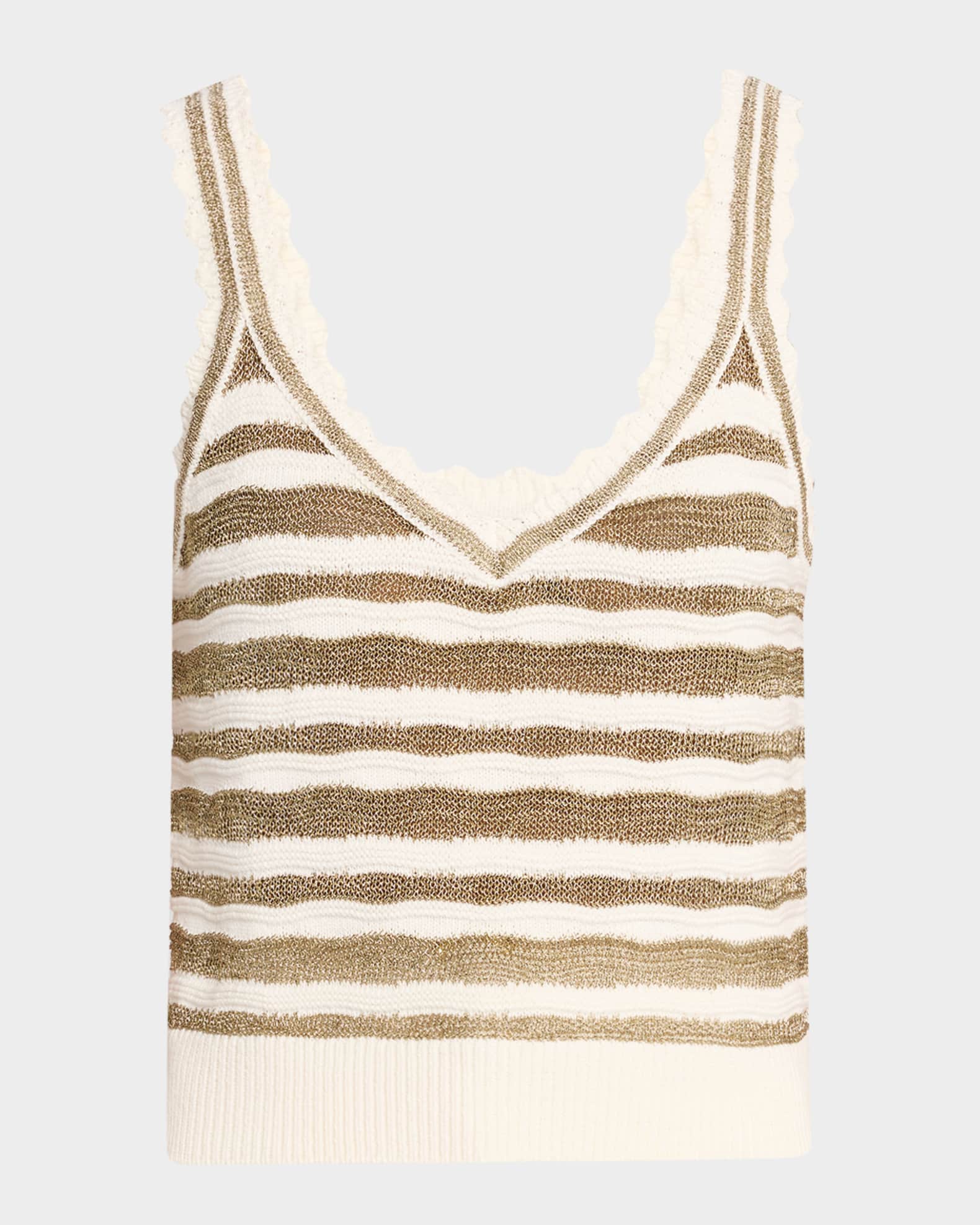 Binetto Stripe Knit Tank Top 0