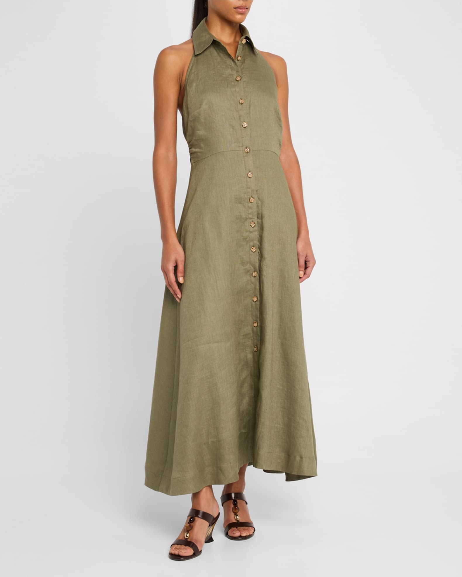 Mackey Button-Front A-Line Dress 1