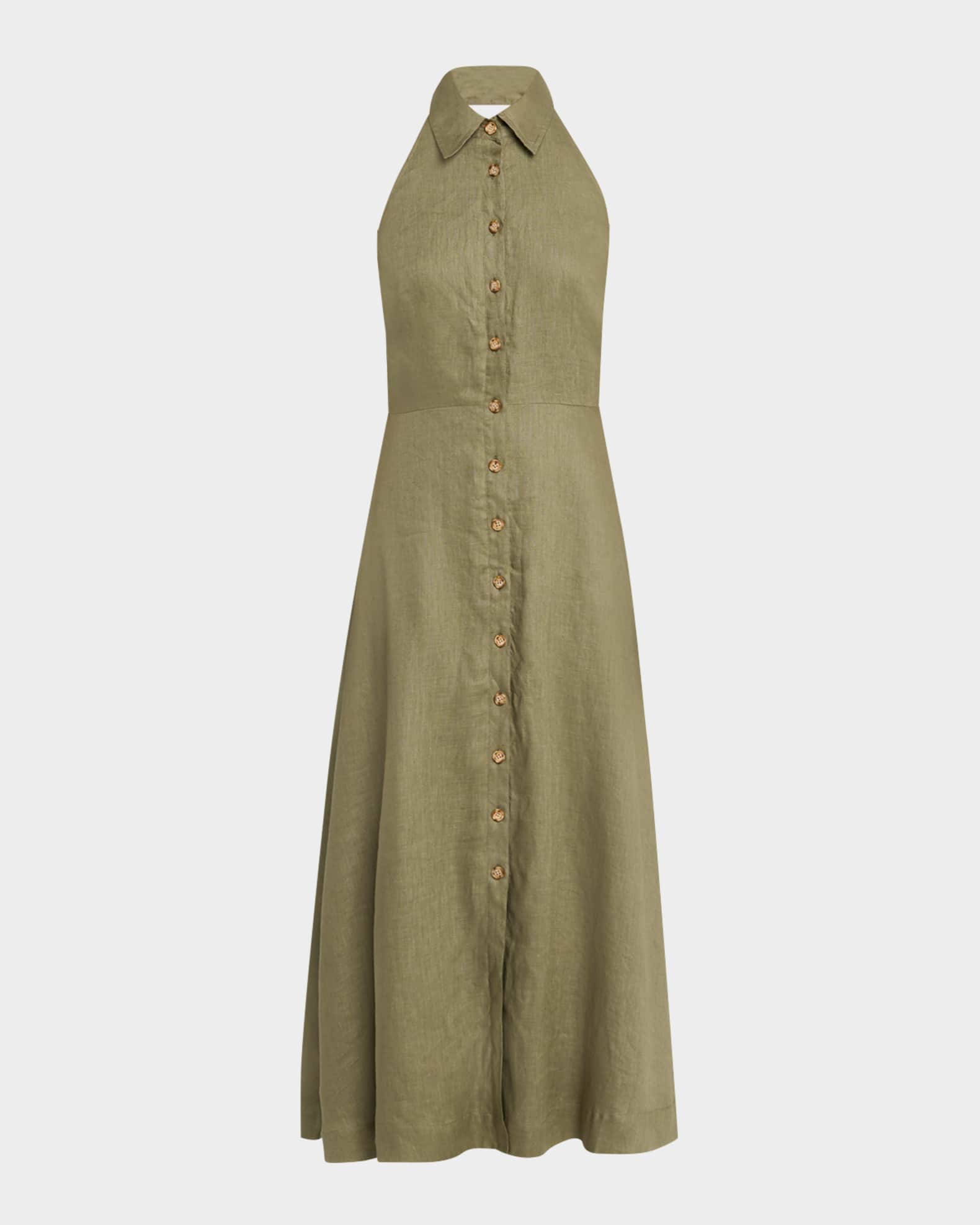 Mackey Button-Front A-Line Dress 0