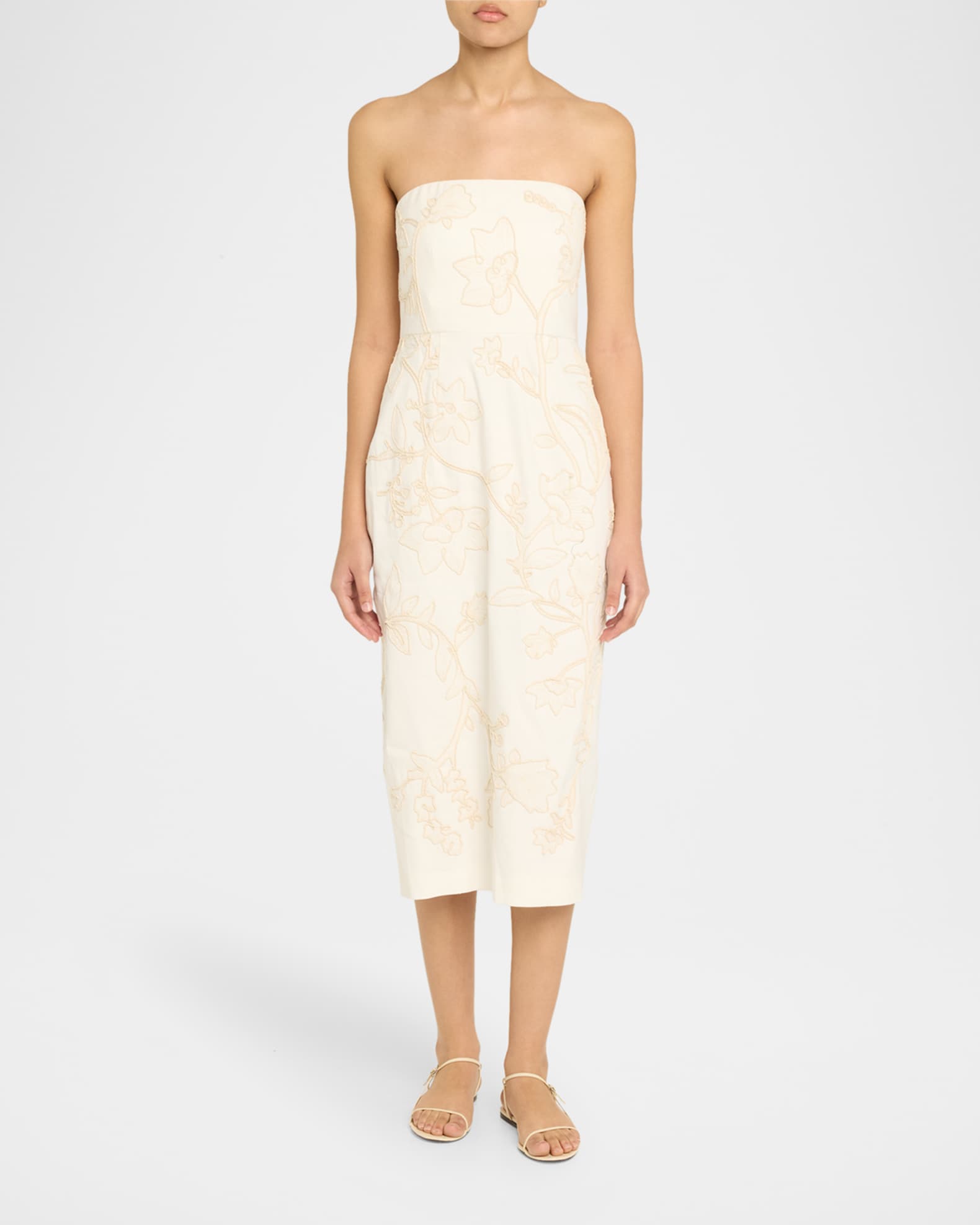 Netia Strapless Embroidered Dress 1
