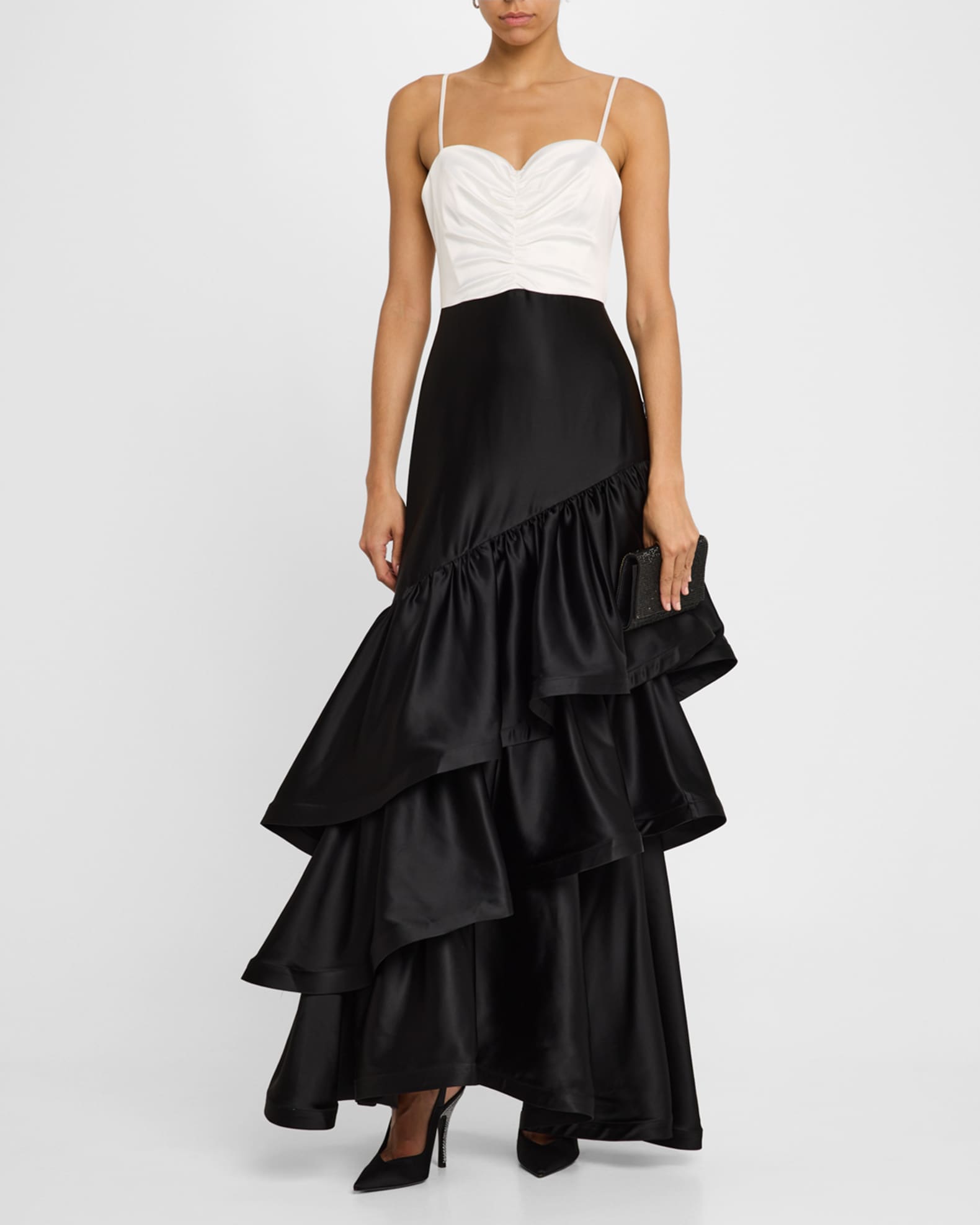 Clarice Two-Tone Ruffle Tiered Gown - Thumbnail 2