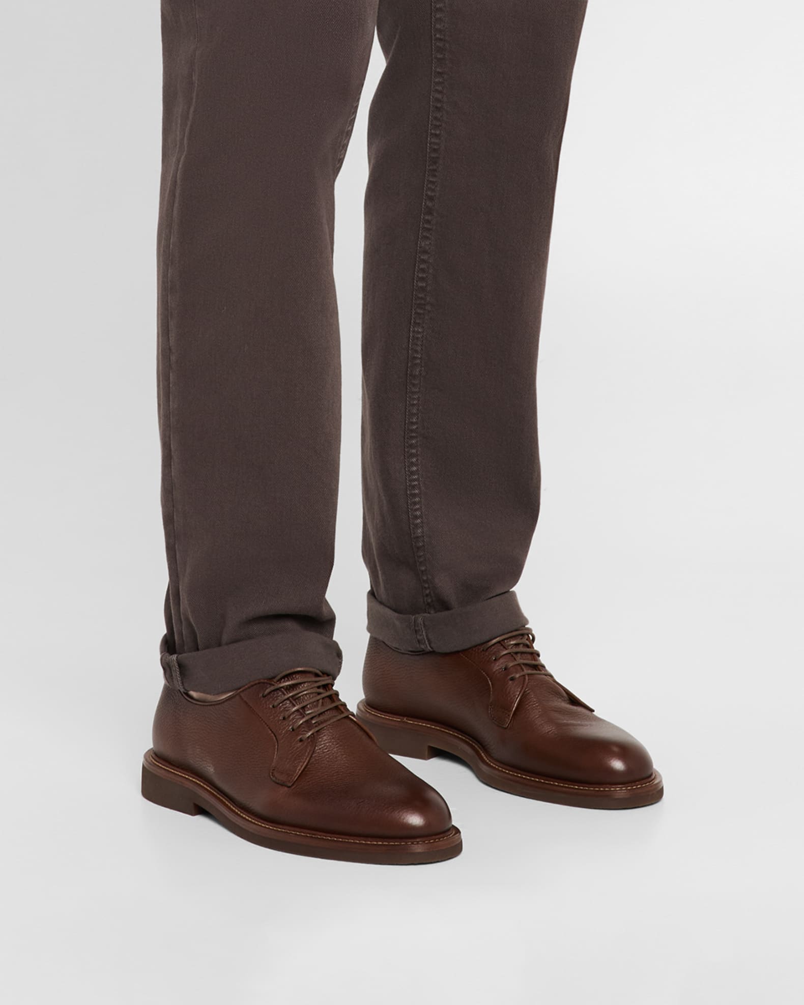 Men's Deerskin Derby Shoes 1