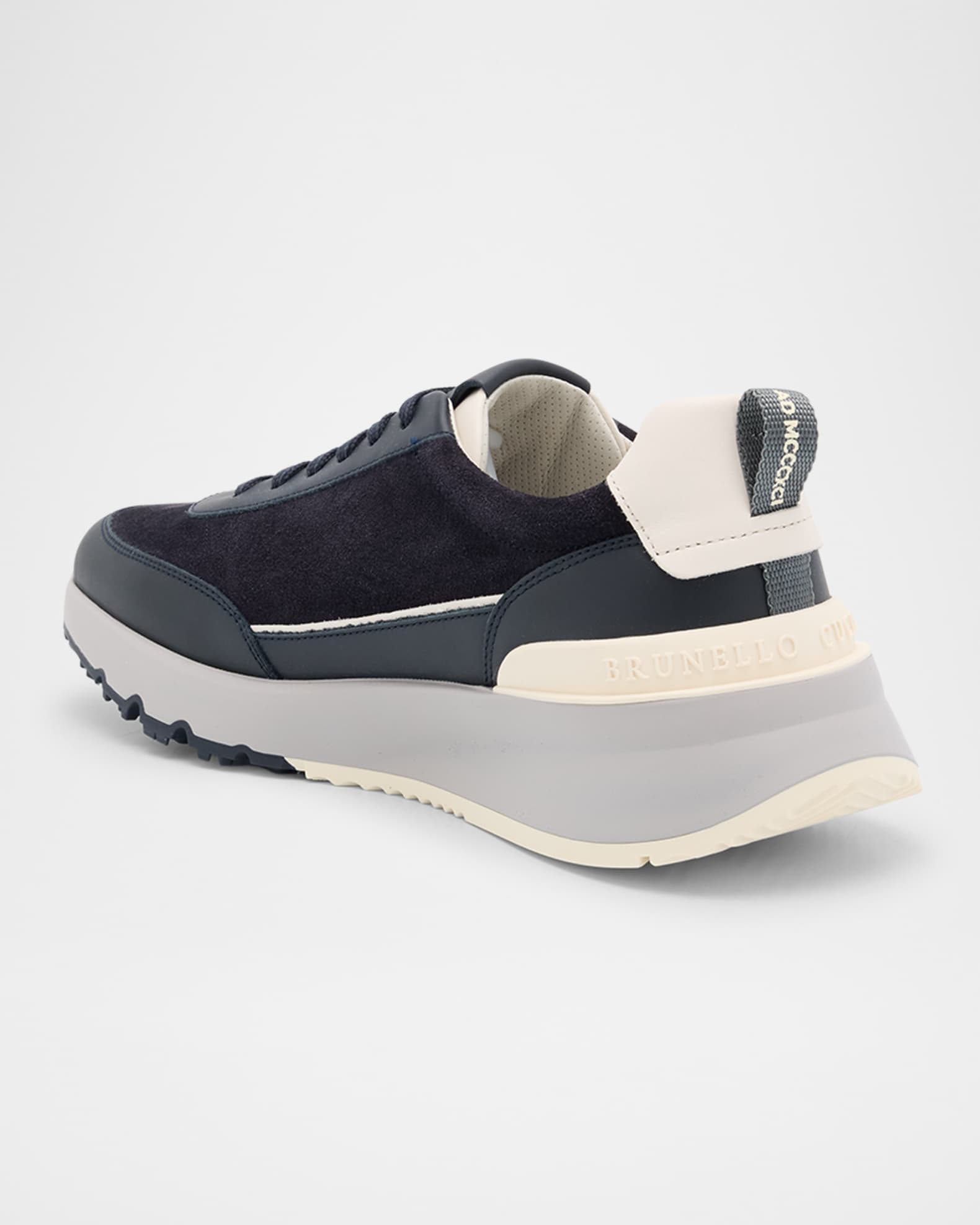 Men's Suede and Leather Runner Sneakers 1