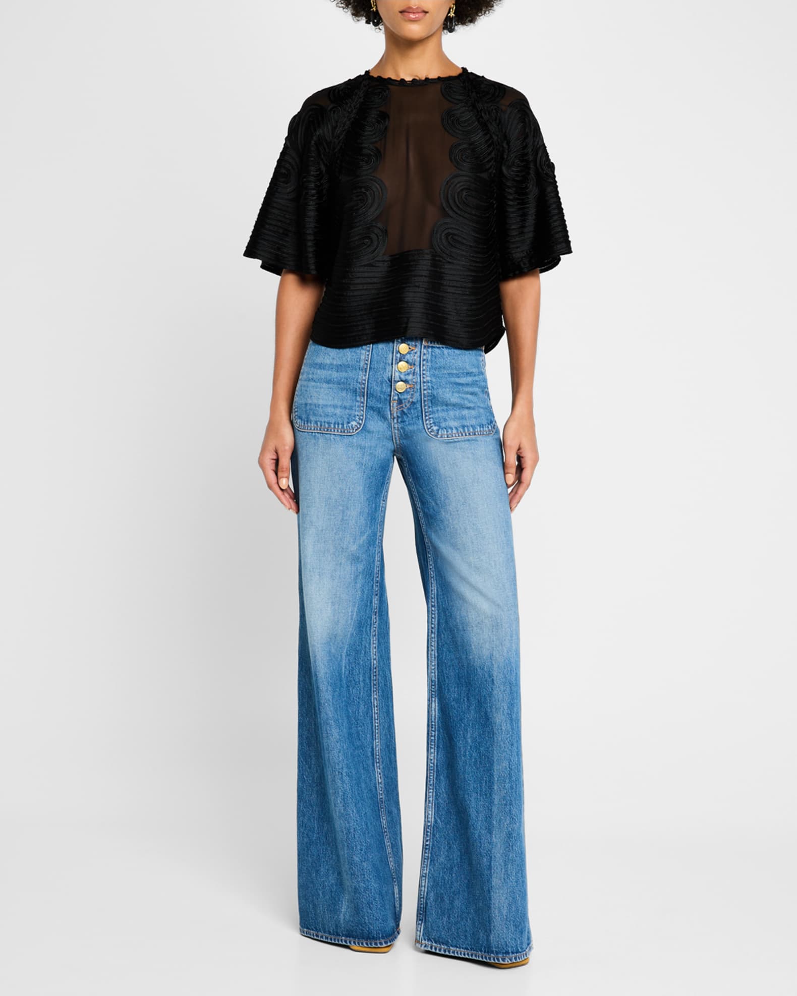 Marlo Textured Silk Blouse 1