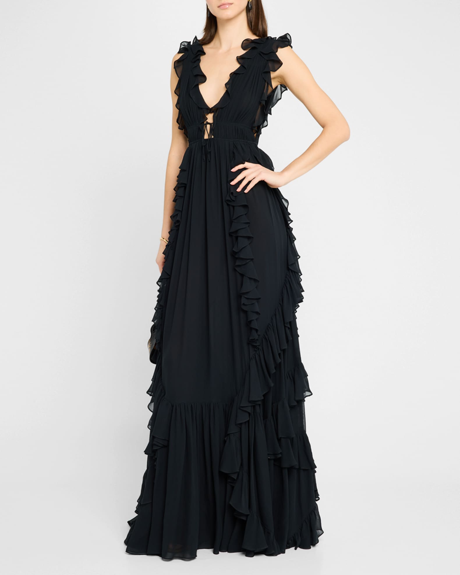 Florella Ruffled Silk Gown 1