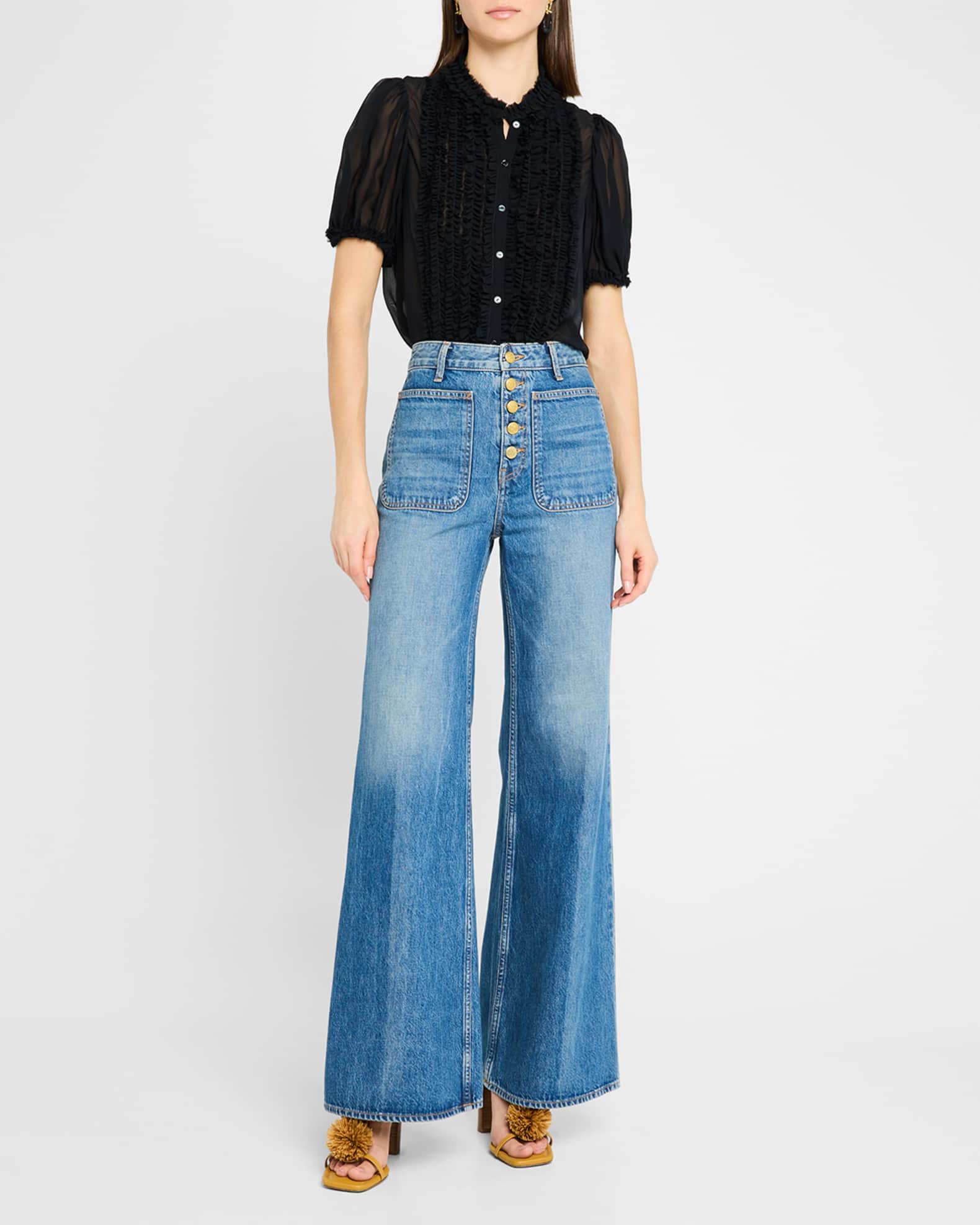 Adira Ruffled Silk Top 1