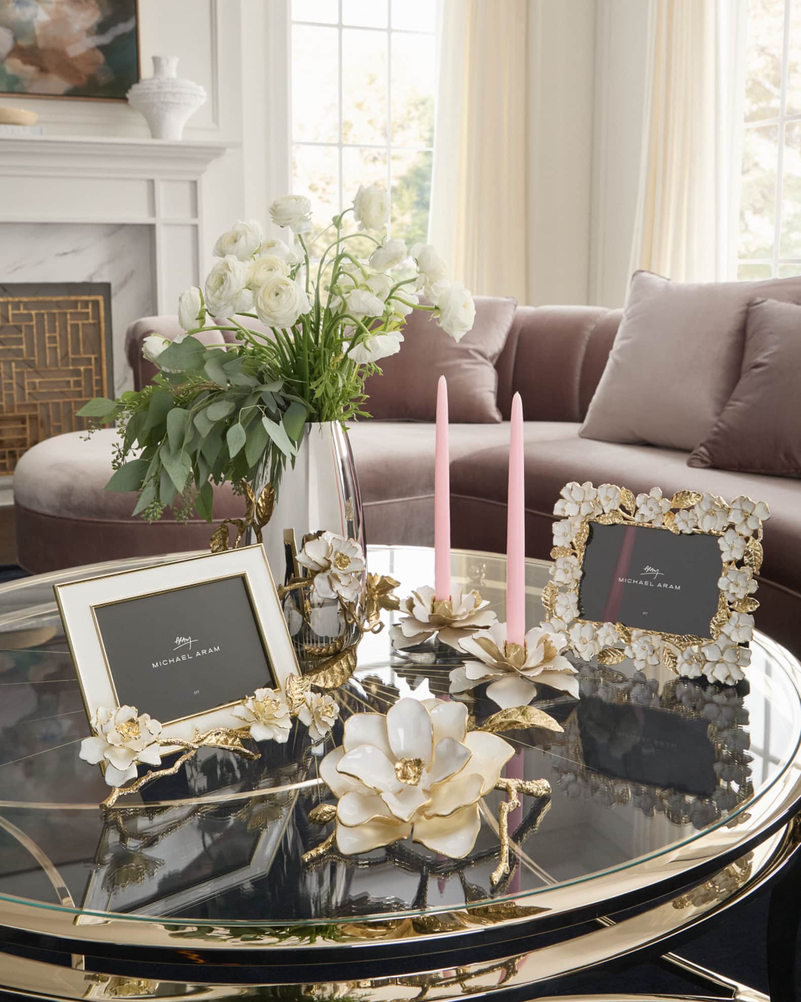 Michael Aram Gardenia Candleholders, Set of 2 | Neiman Marcus
