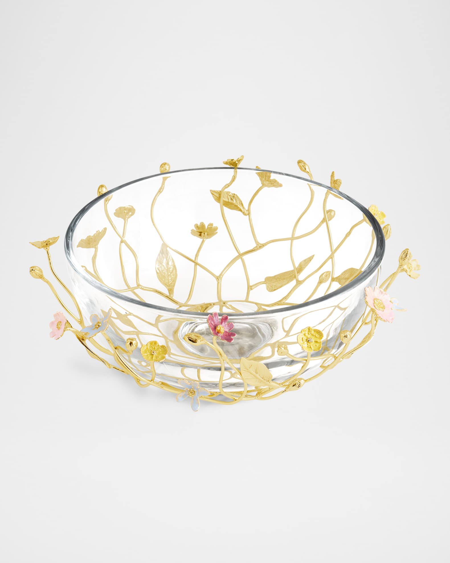 Wildflowers Serving Glass Bowl 1