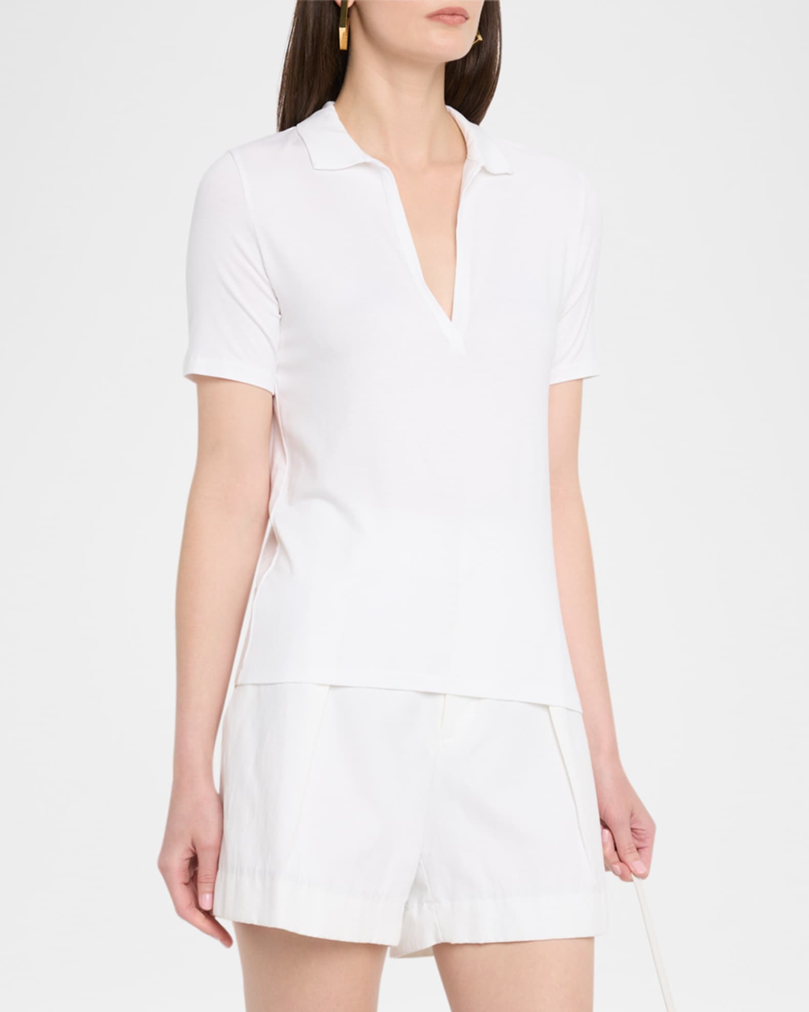 Tシャツ・カットソー MAJESTIC FILATURES Linen short-sleeved polo shirt Majestic Filatures Soft Touch Short-Sleeve Polo T-Shirt