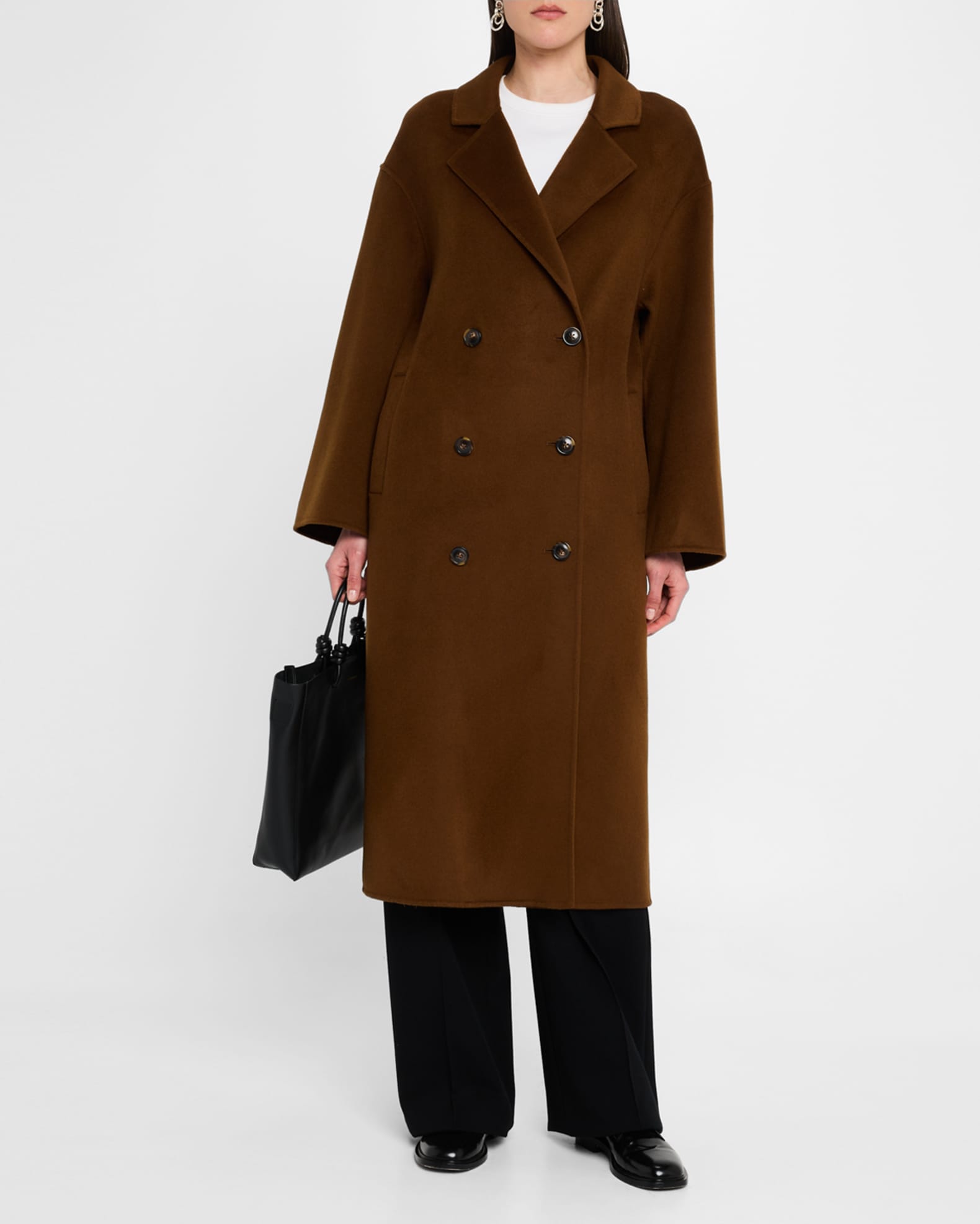 Borneo Double-Breasted Wool-Cashmere Coat 1