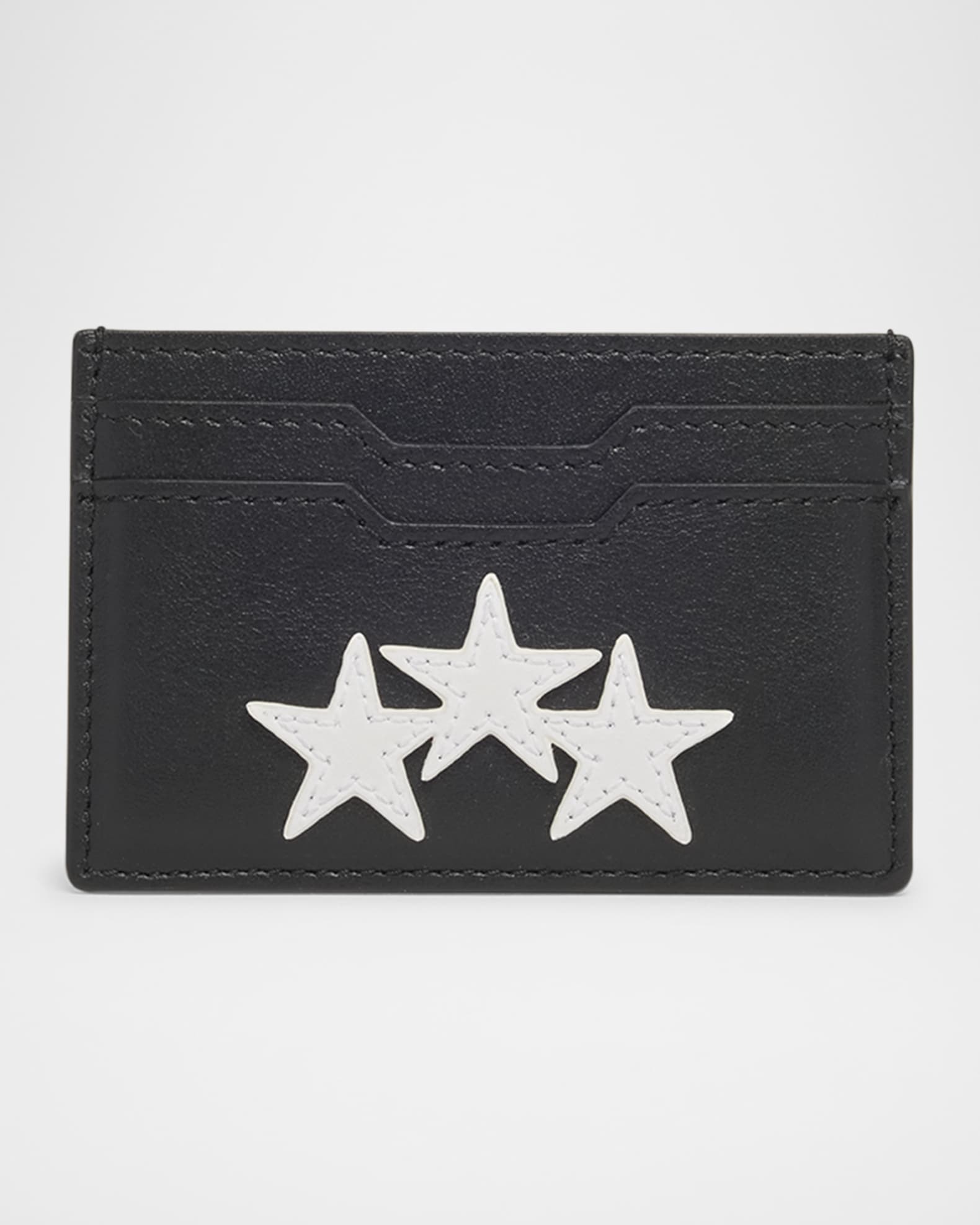 Men's Three Star Leather Card Holder 0