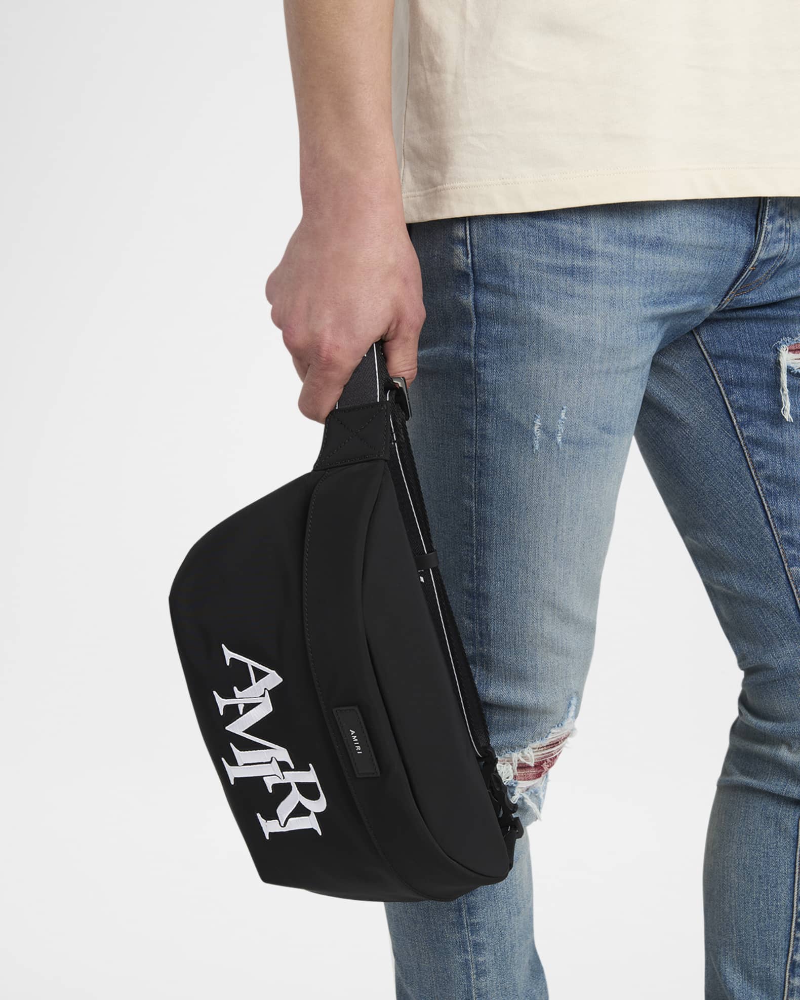 Amiri Men's Staggered Logo Belt Bag | Neiman Marcus
