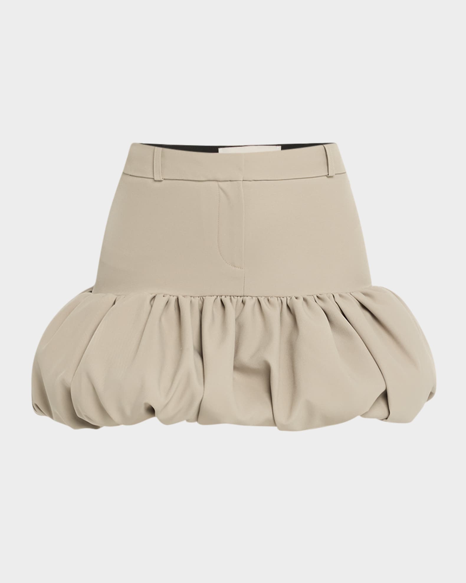 Balloon-Hem Mini Tailored Skirt 0