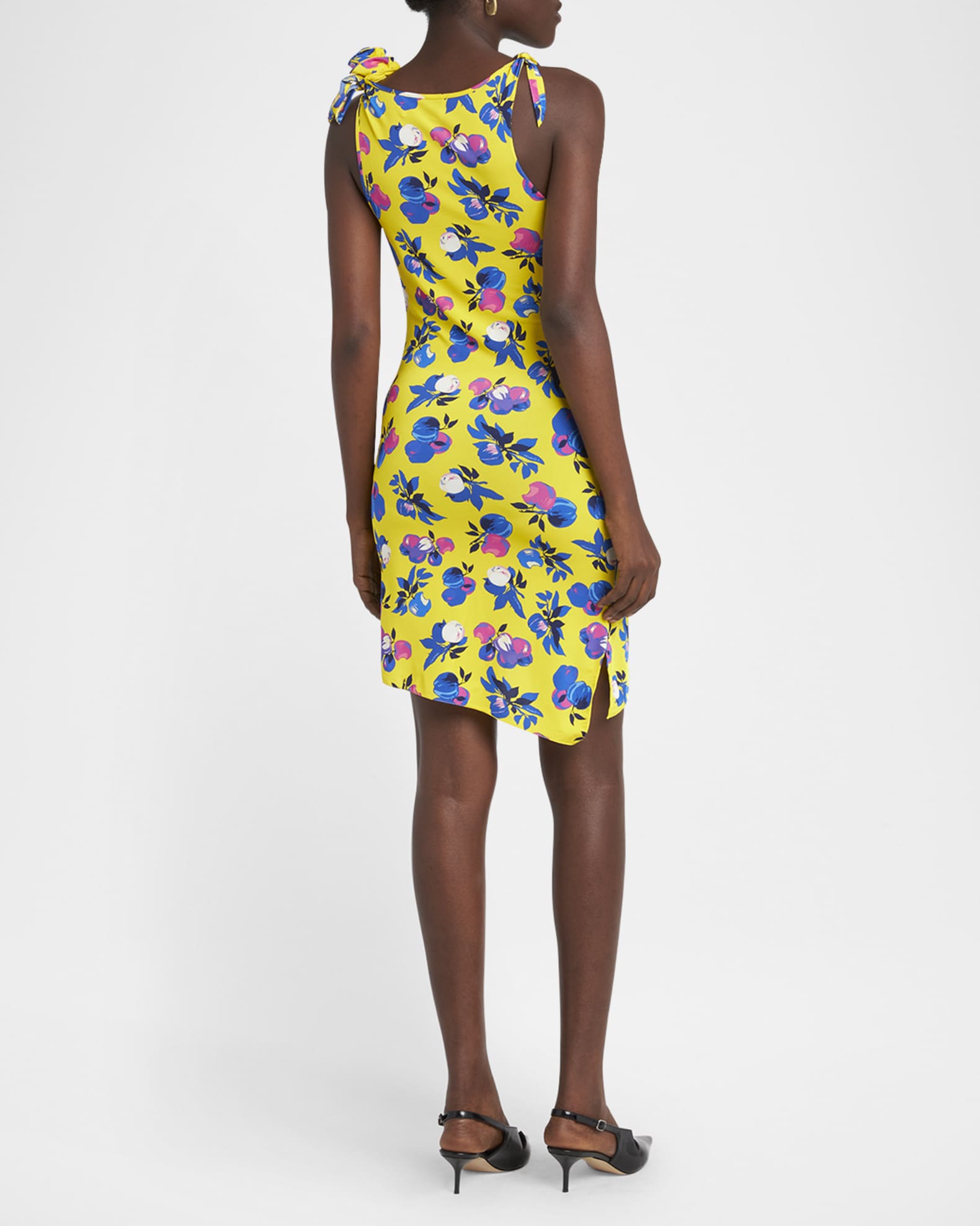 Coperni Asymmetric Flower Cutout Mini Dress | Neiman Marcus
