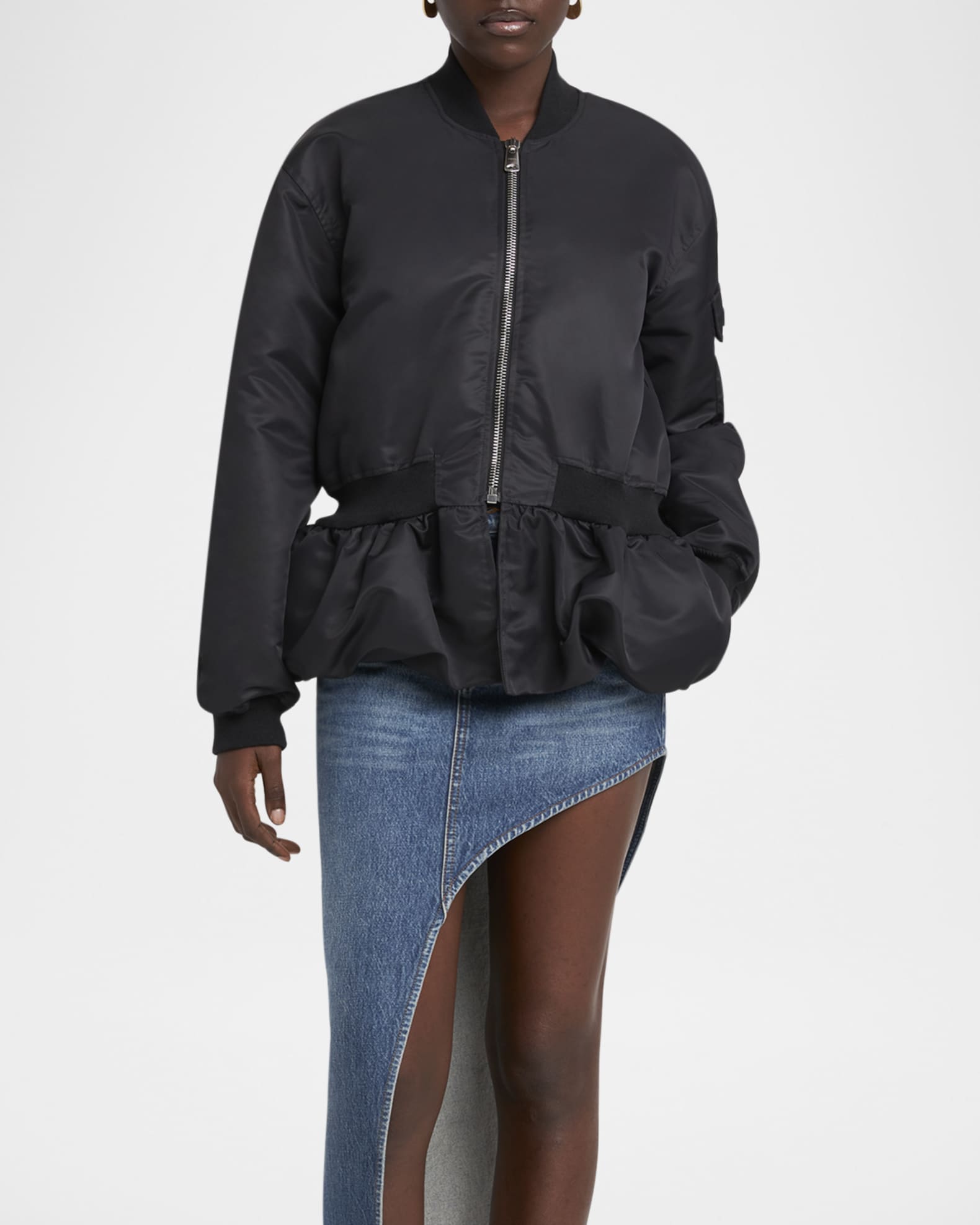 Bubble-Hem Bomber Jacket 1