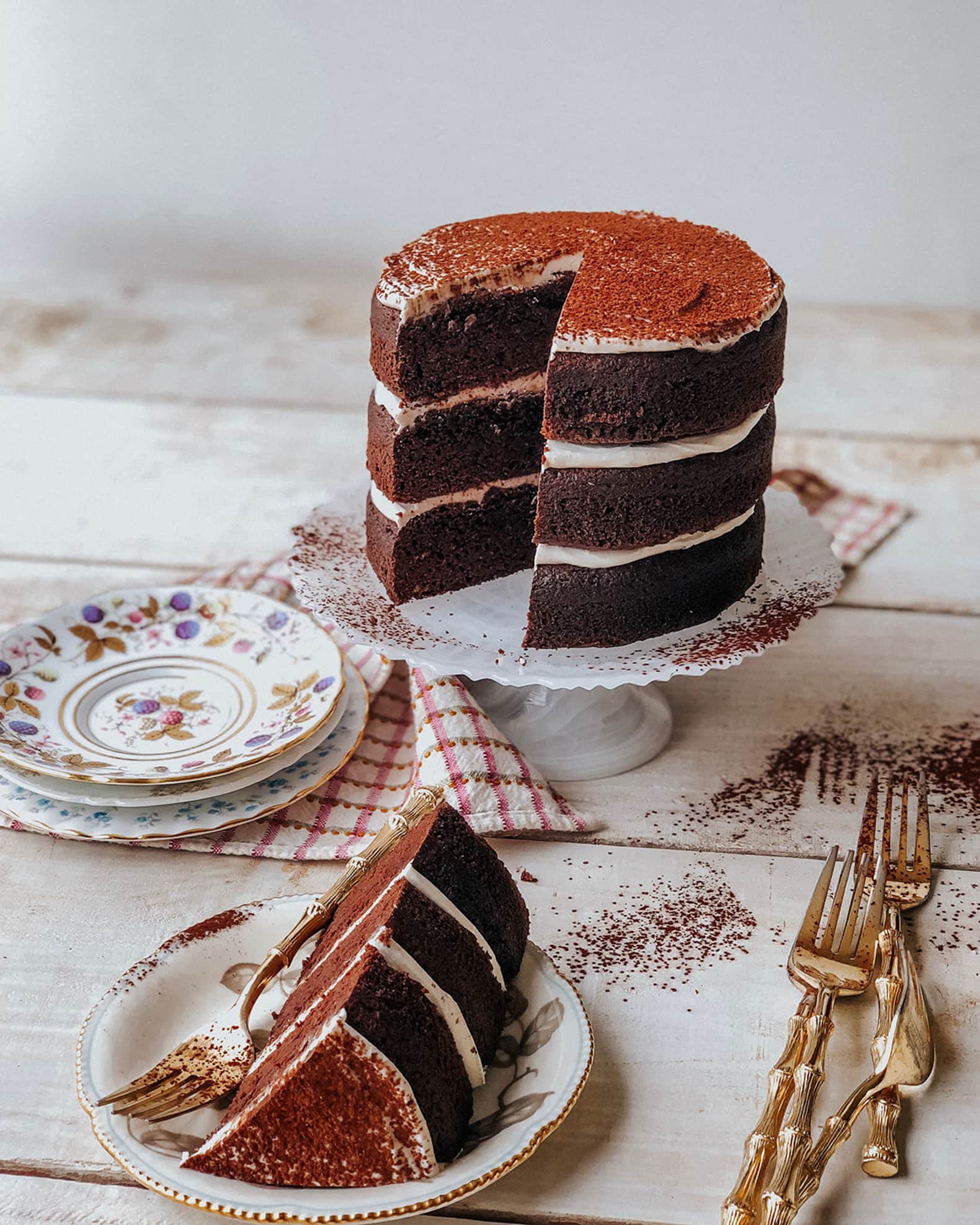 Vegan & Keto Chocolate Layer Cake, Serves 8 1