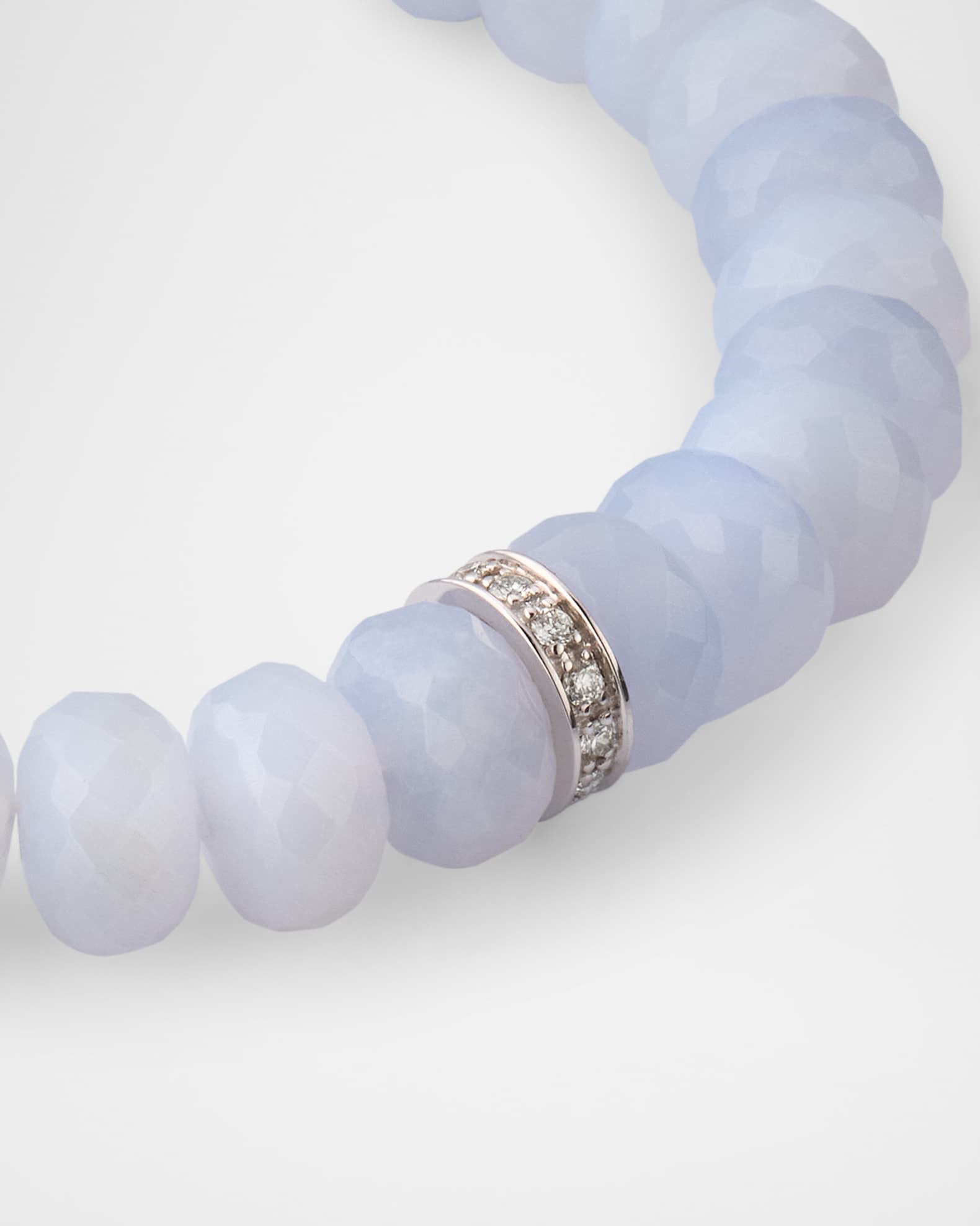 Colette Circle Delicate Bracelet - Chalcedony Blue