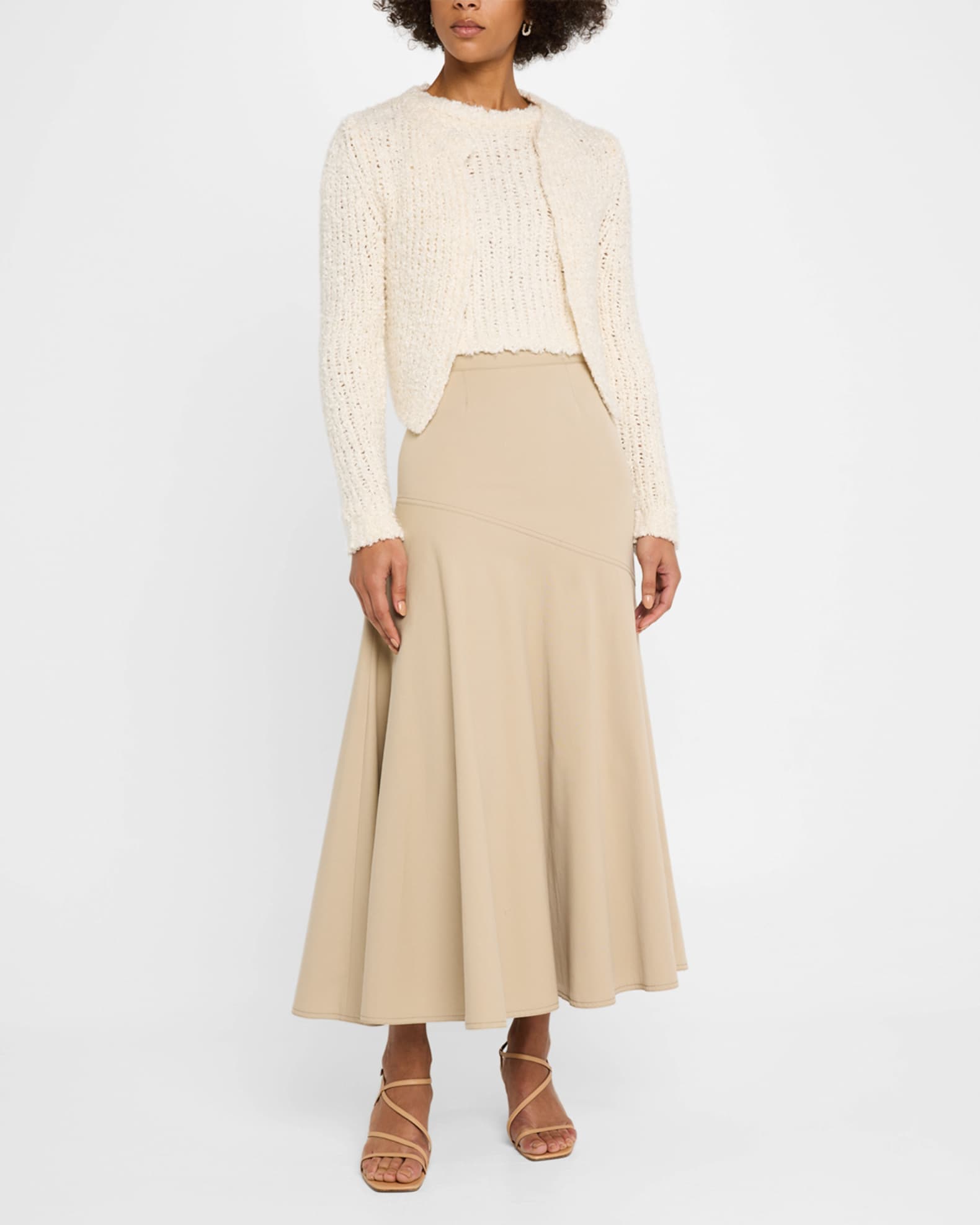 Tess Cotton Twill Midi Skirt 1