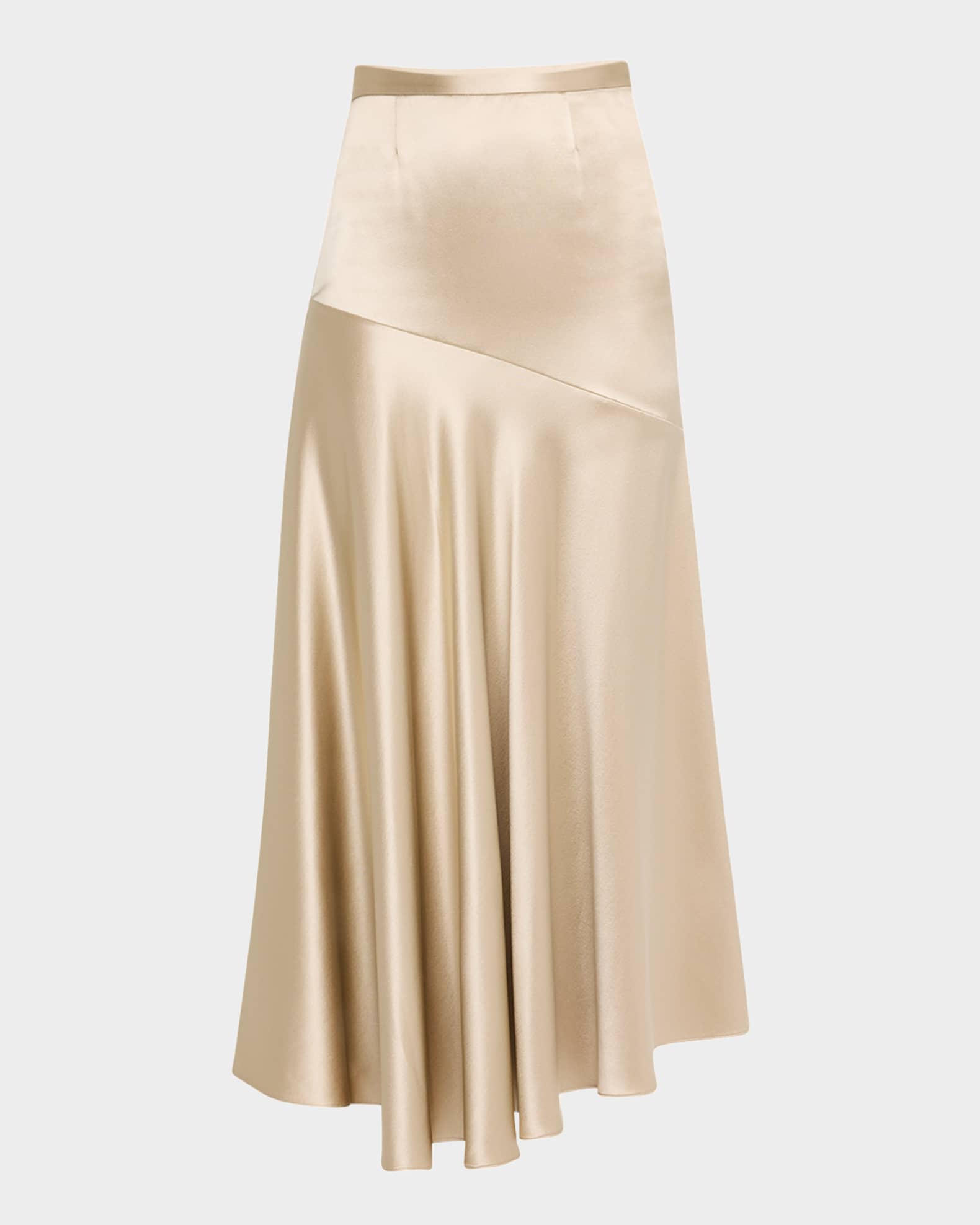 Tess Satin Back Crepe Midi Skirt 0