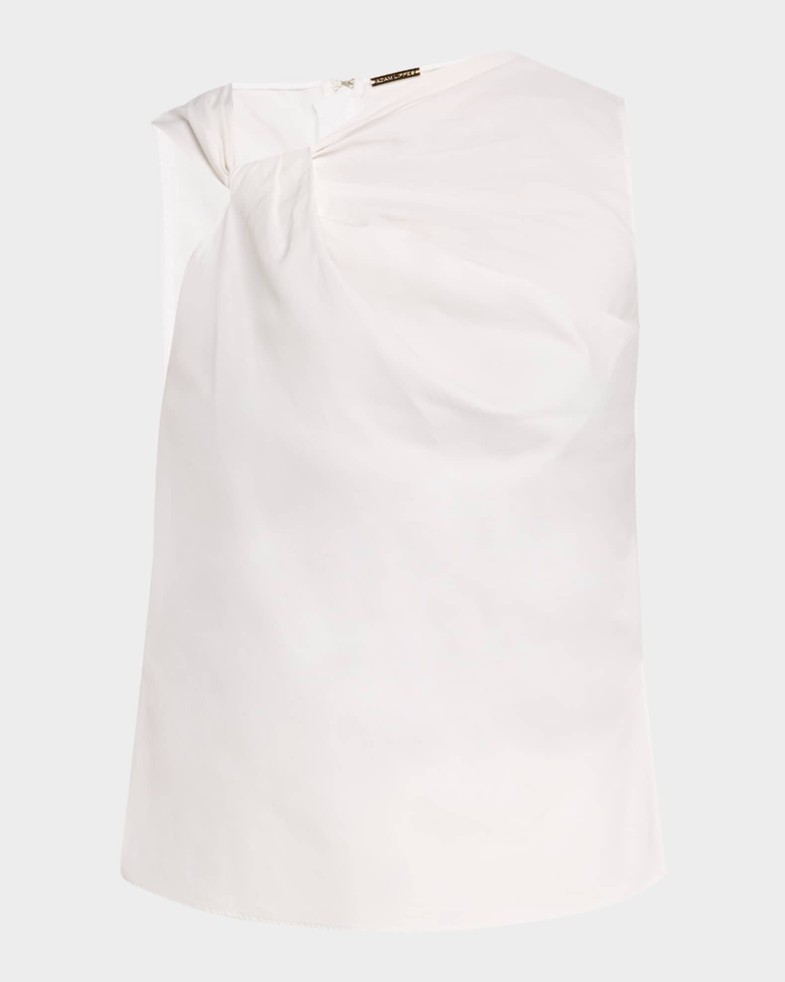 Feyda Twisted Compact Cotton Poplin Top 0