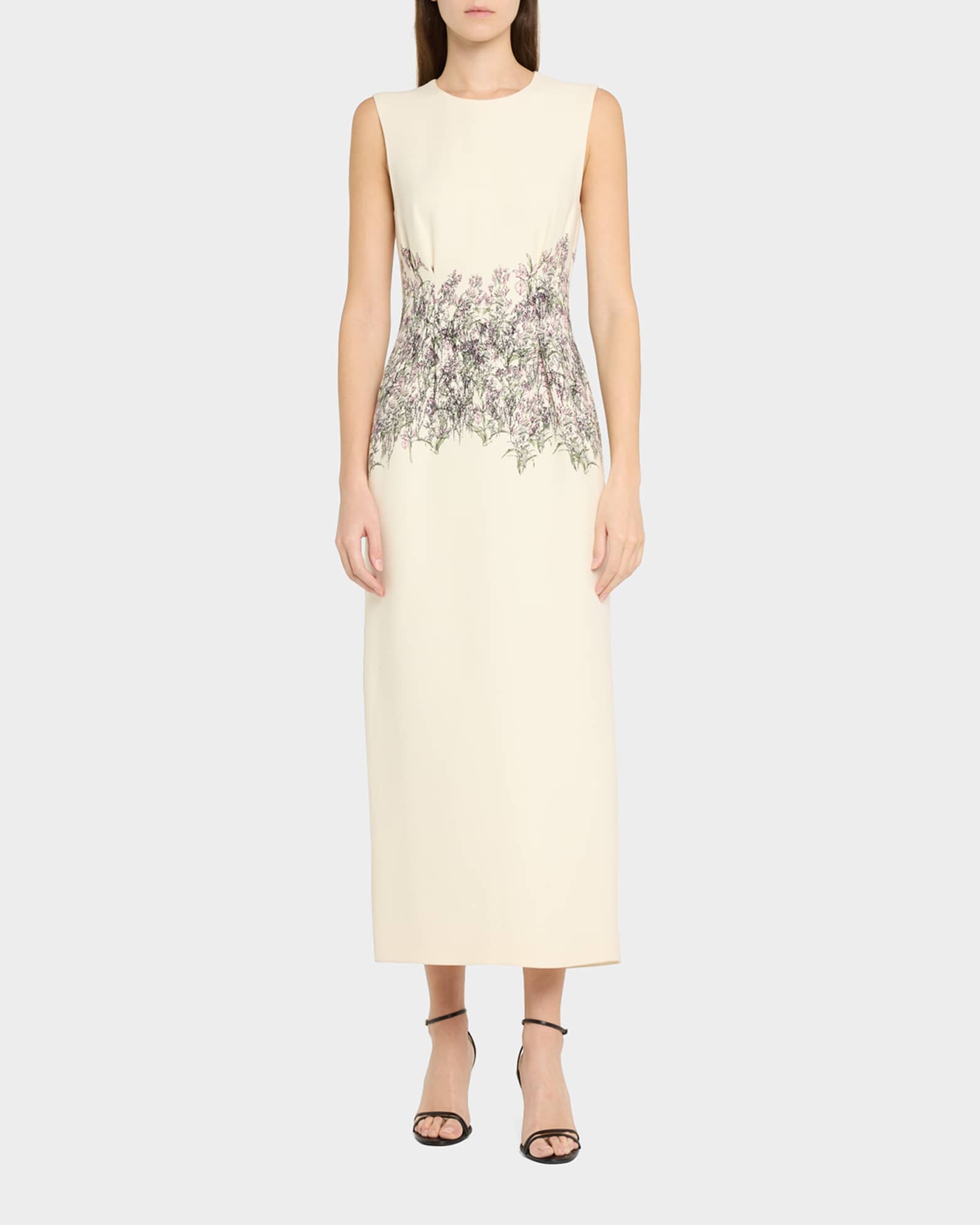 Ophelia Long Printed Wool Dress 1