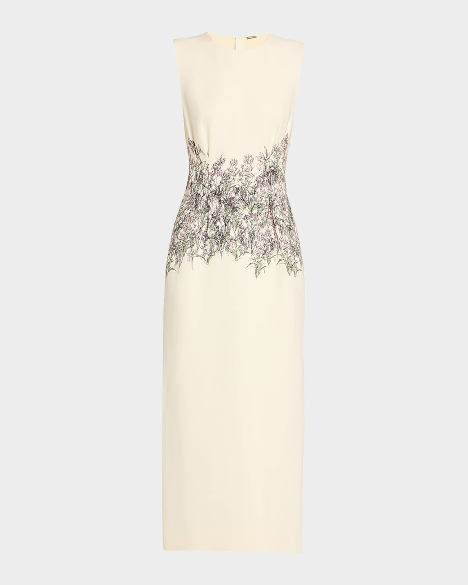 Ophelia Long Printed Wool Dress 0