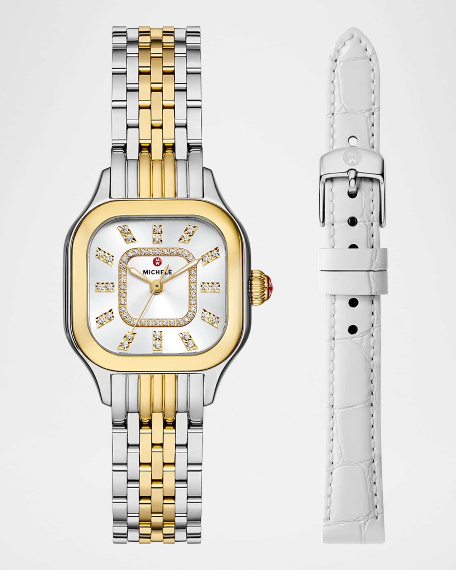 Meggie Two-Tone 18K Gold-Plated Diamond Dial Watch Gift Set 0