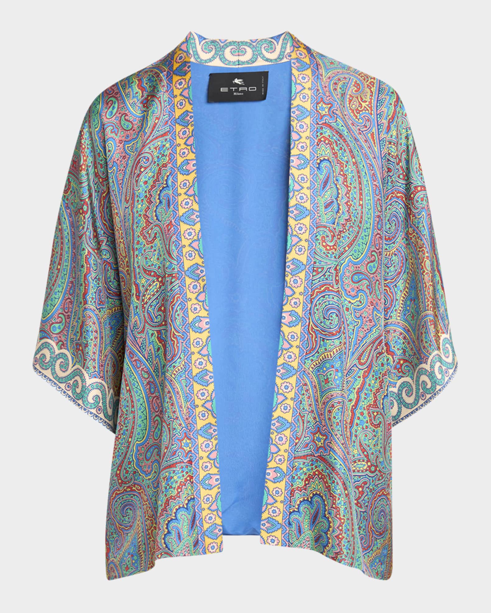 Kesa Arnica-Print Silk Robe 0