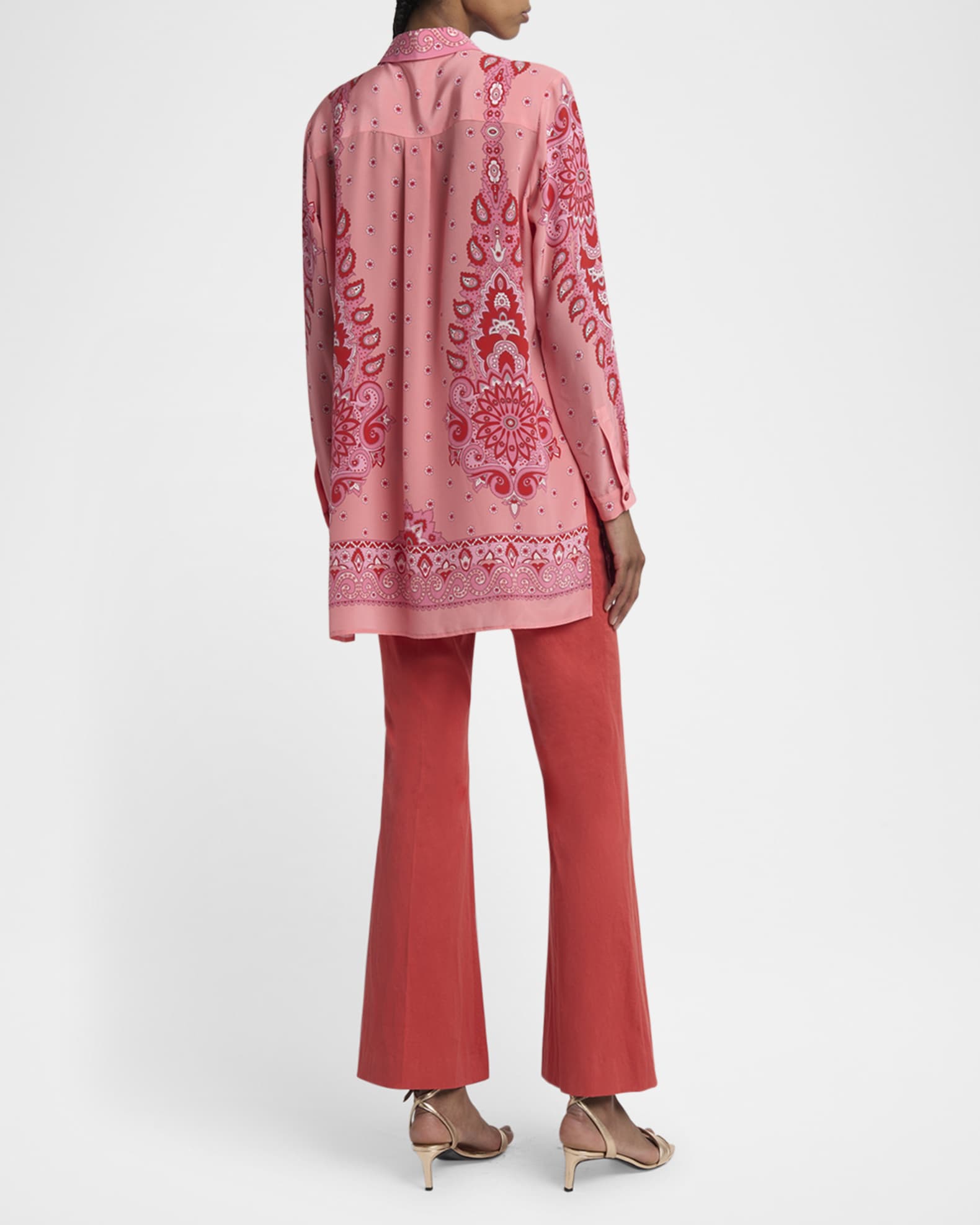 Tシャツ・カットソー ETRO SS24 PRINTED SILK SHIRT (WRIA0009_AK024X0800) ETRO Printed cotton and silk-blend shirt | NET-A-PORTER