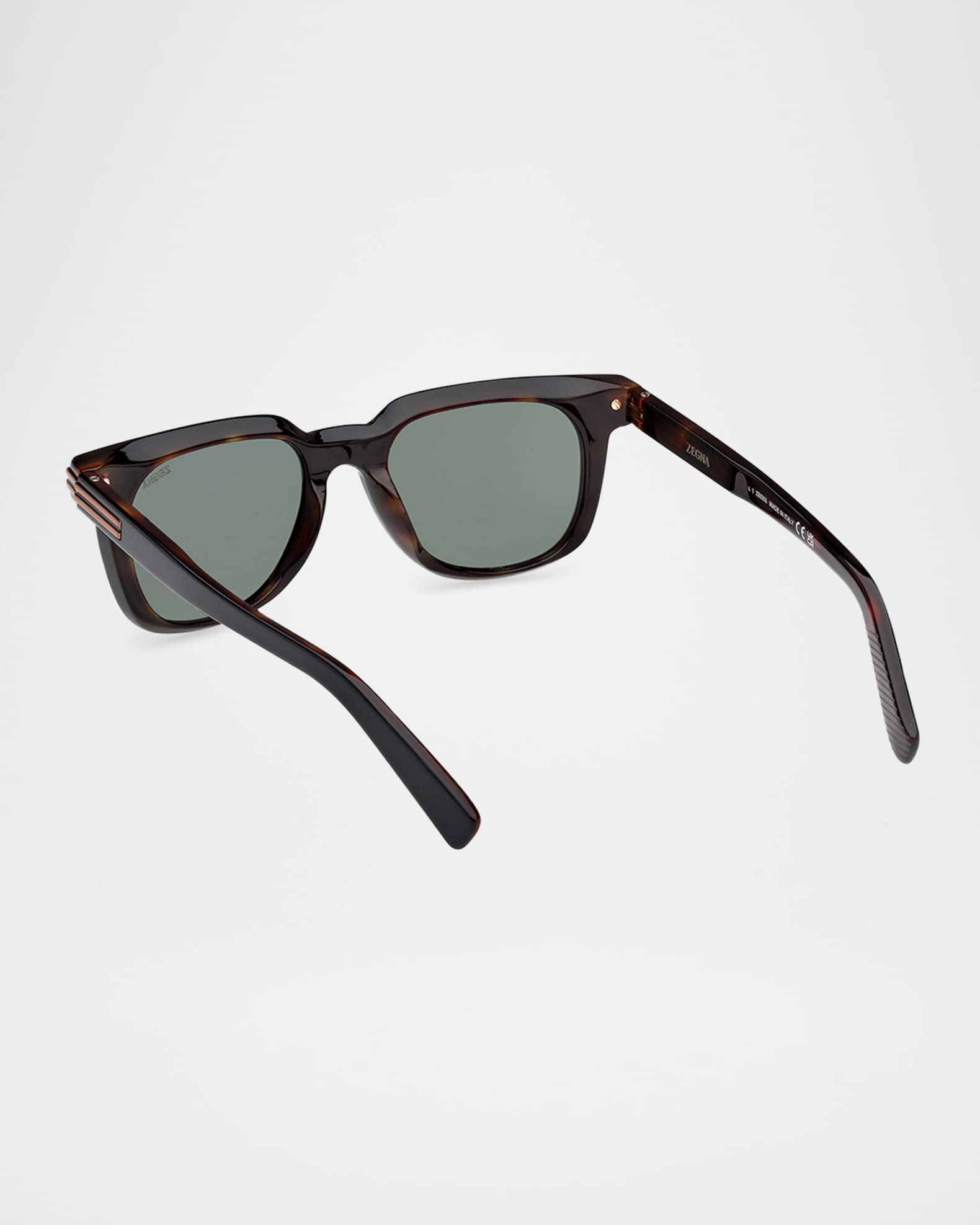 定価5.5万 ZEGNA サングラス スクエア イタリア製 ZEGNA Men's Square Acetate Sunglasses | Neiman Marcus