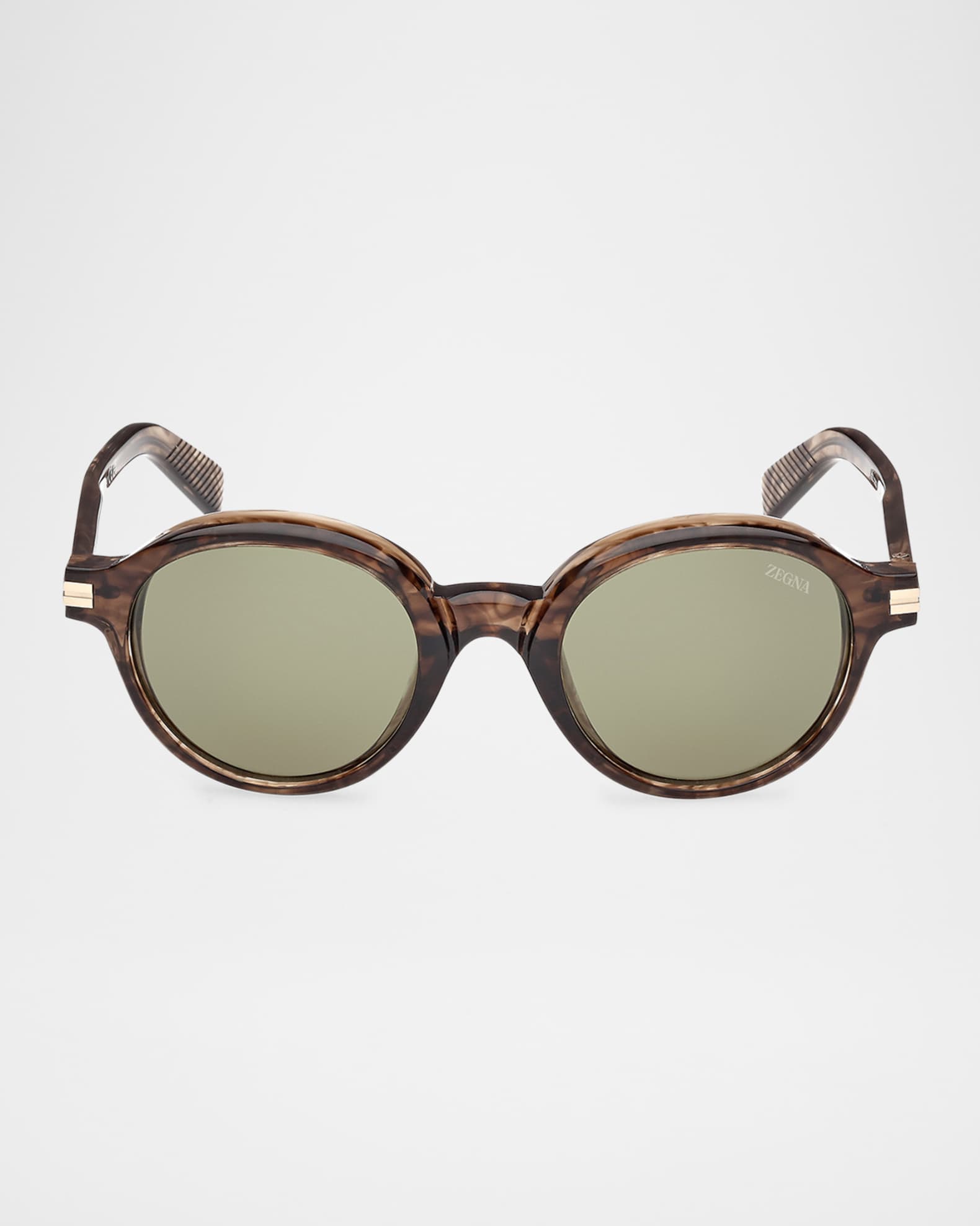 Men's Round Acetate Sunglasses 0